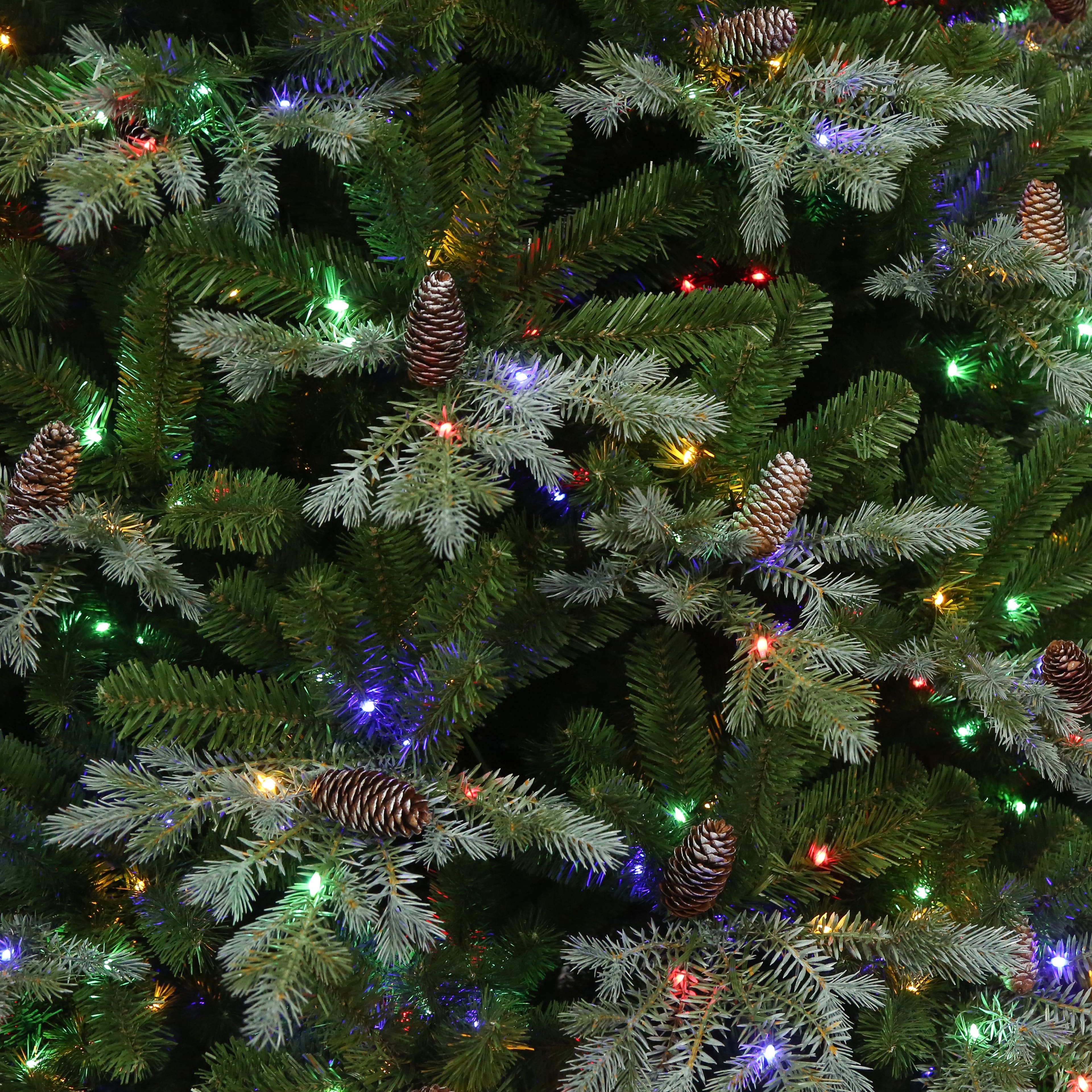 9ft. Pre-Lit Blue Mountain Spruce Realistic Artificial Christmas Tree, Colour Changing Micro LED Lights by Ashland&#xAE;