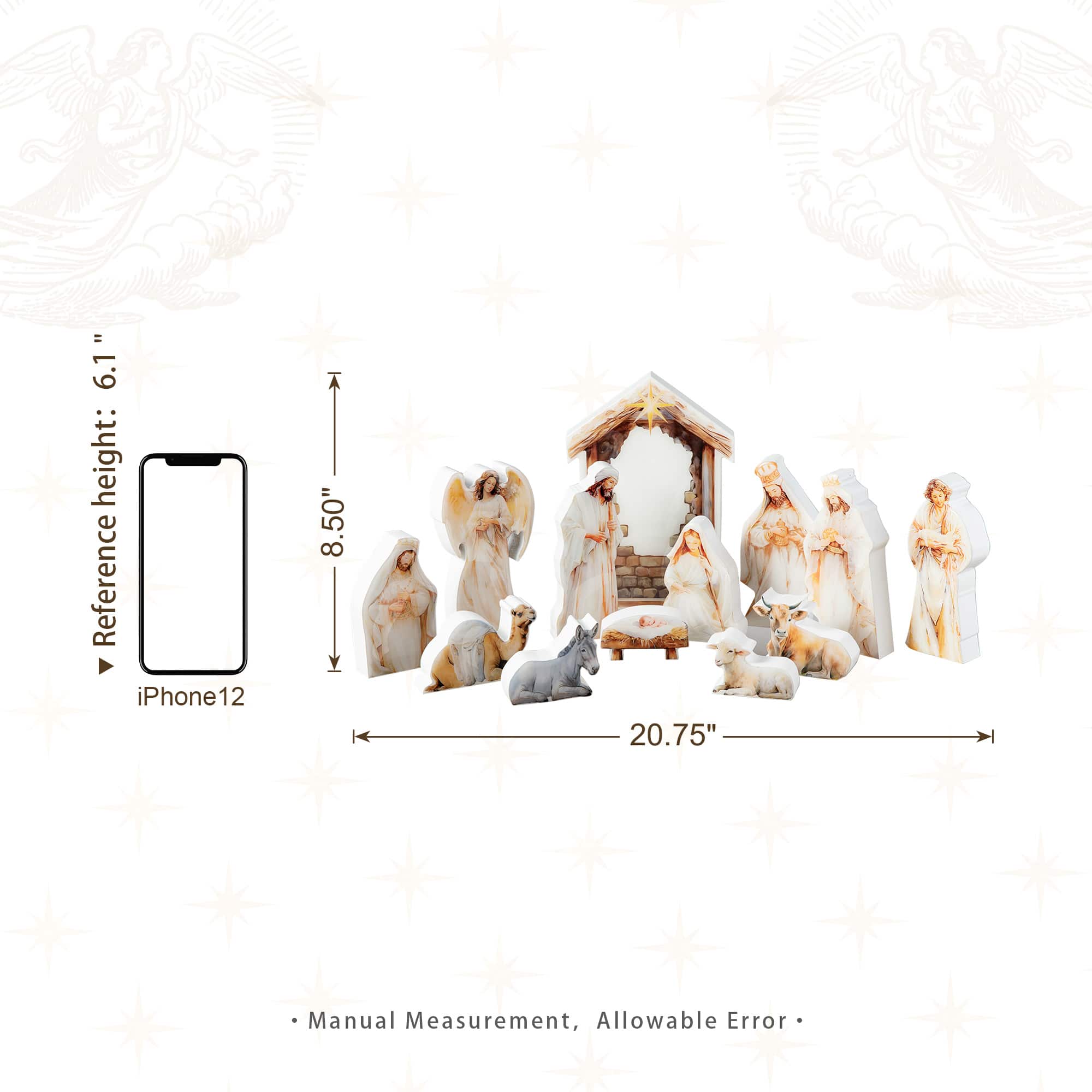 Glitzhome® Christmas Nativity Figurine Set