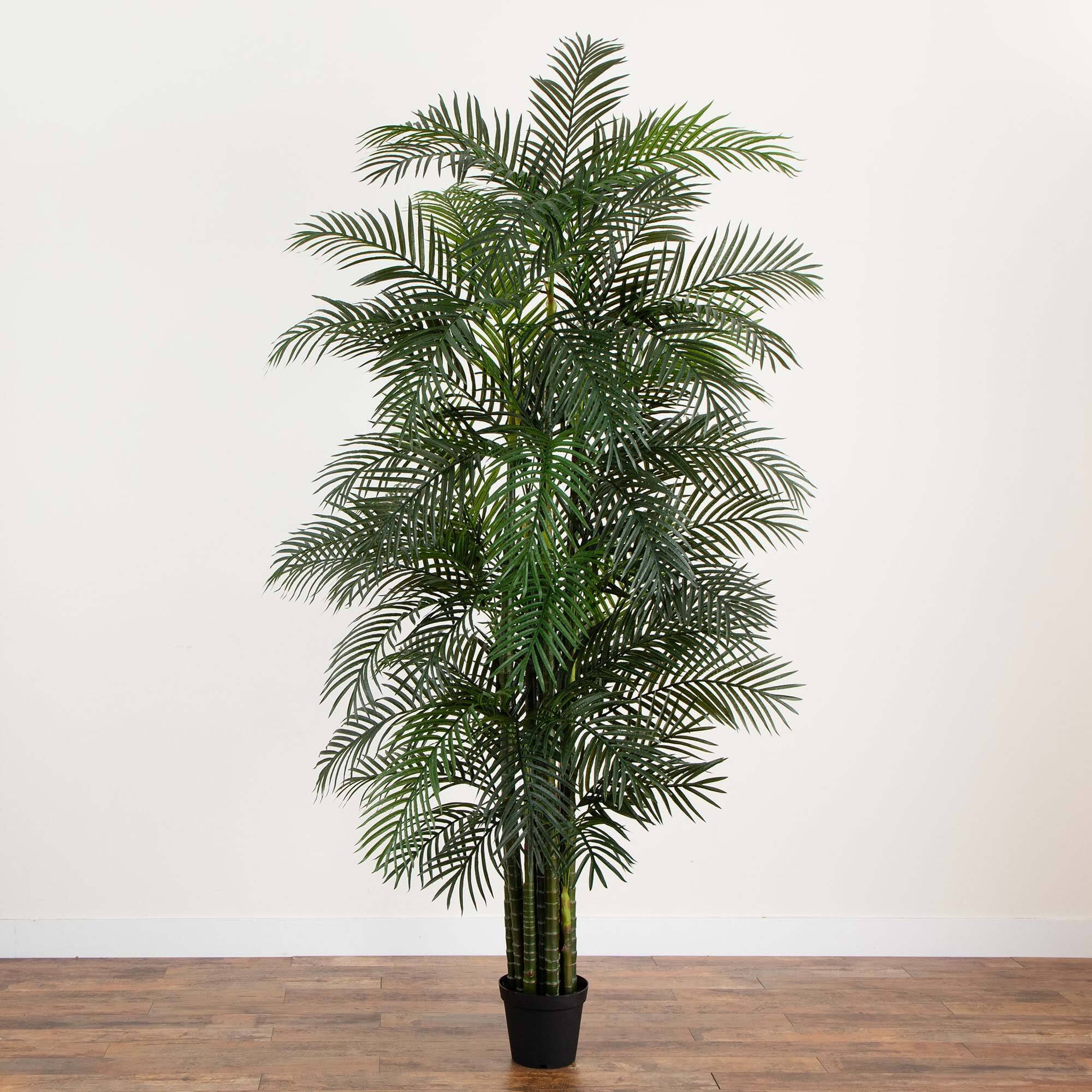 10ft. Potted Green UV Resistant Artificial Areca Palm Tree
