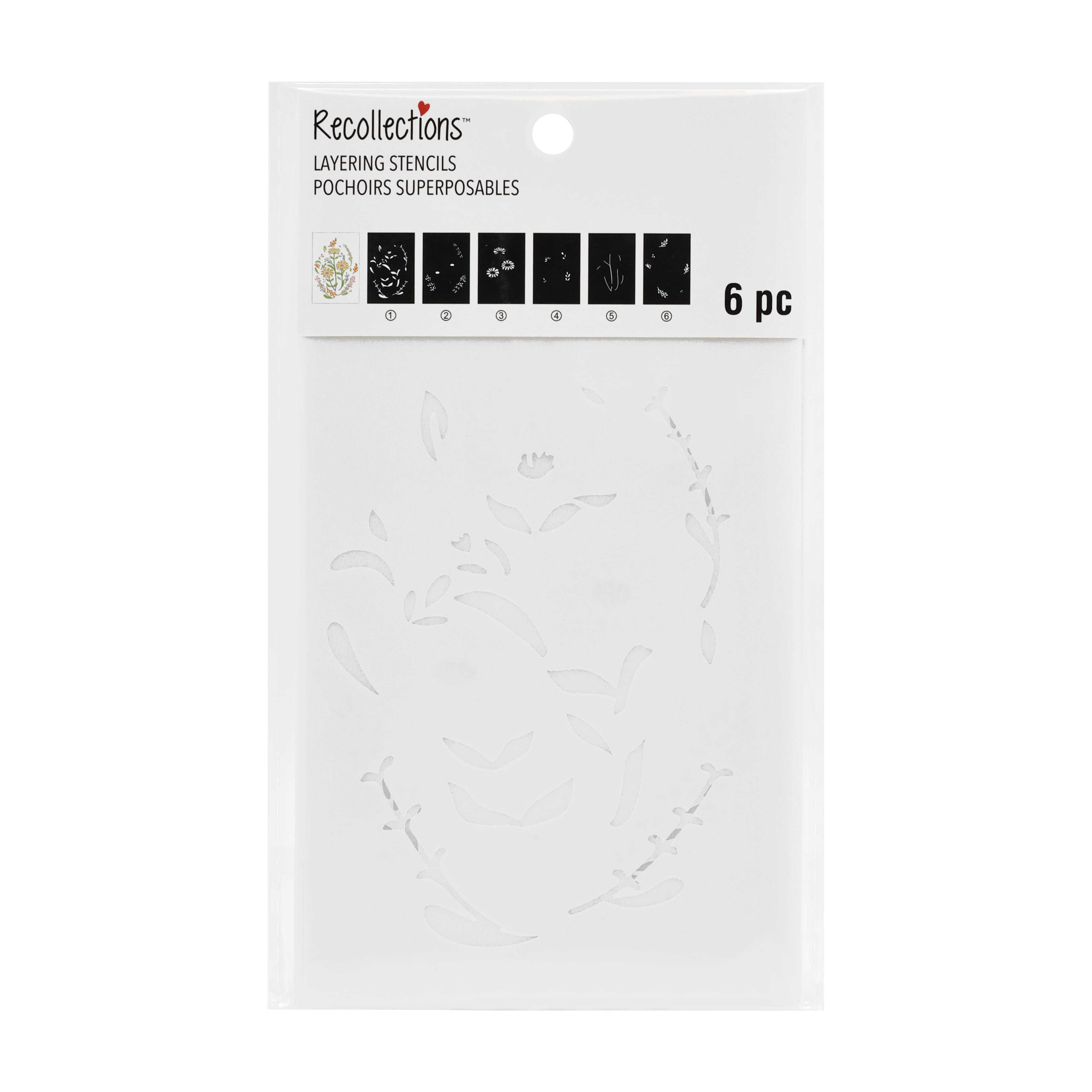 4&#x22; x 6&#x22; Wild Flowers Print Layering Stencil Set by Recollections&#x2122;