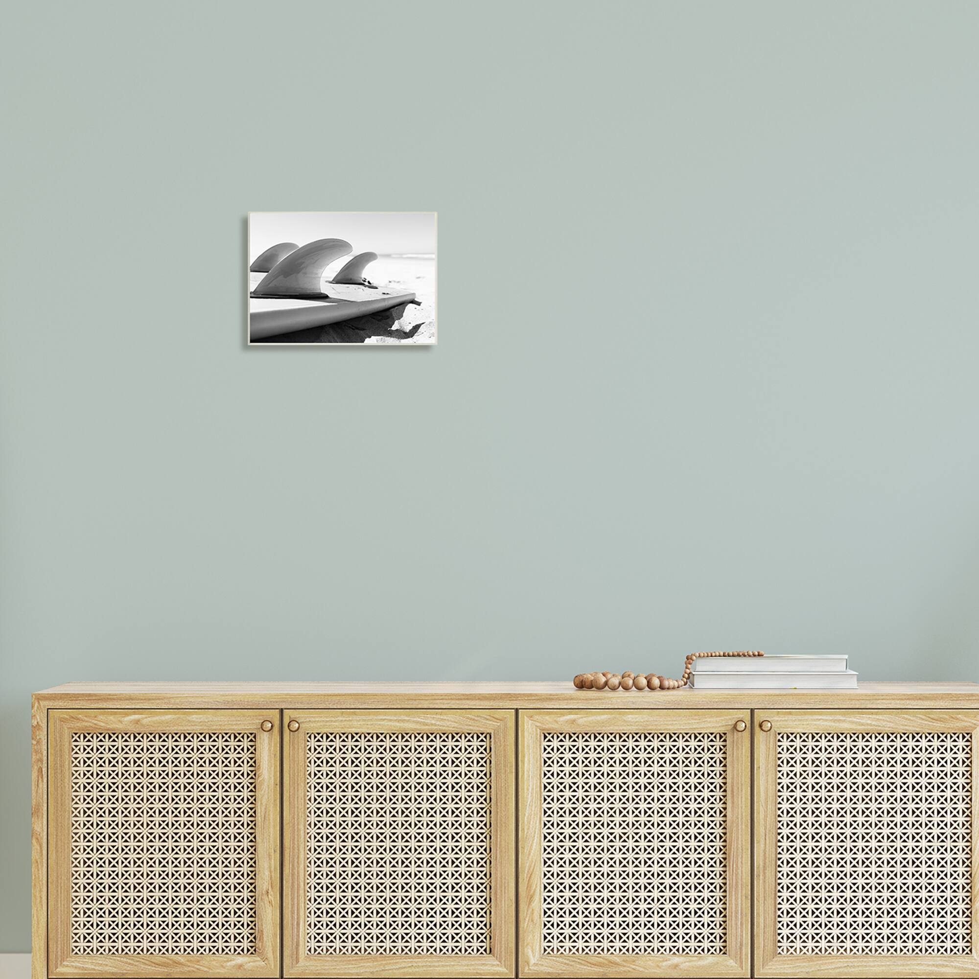 Stupell Industries Surfboard Fins Beach Coast Photography Wall Plaque Art