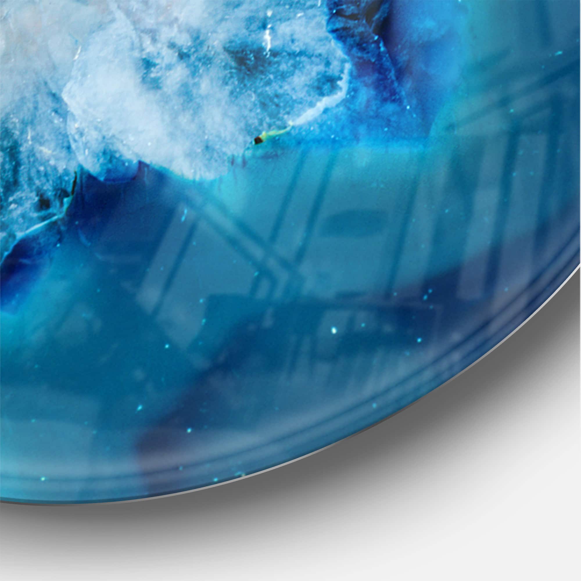 Designart 'Geode Slice Macro Modern Wall Clock