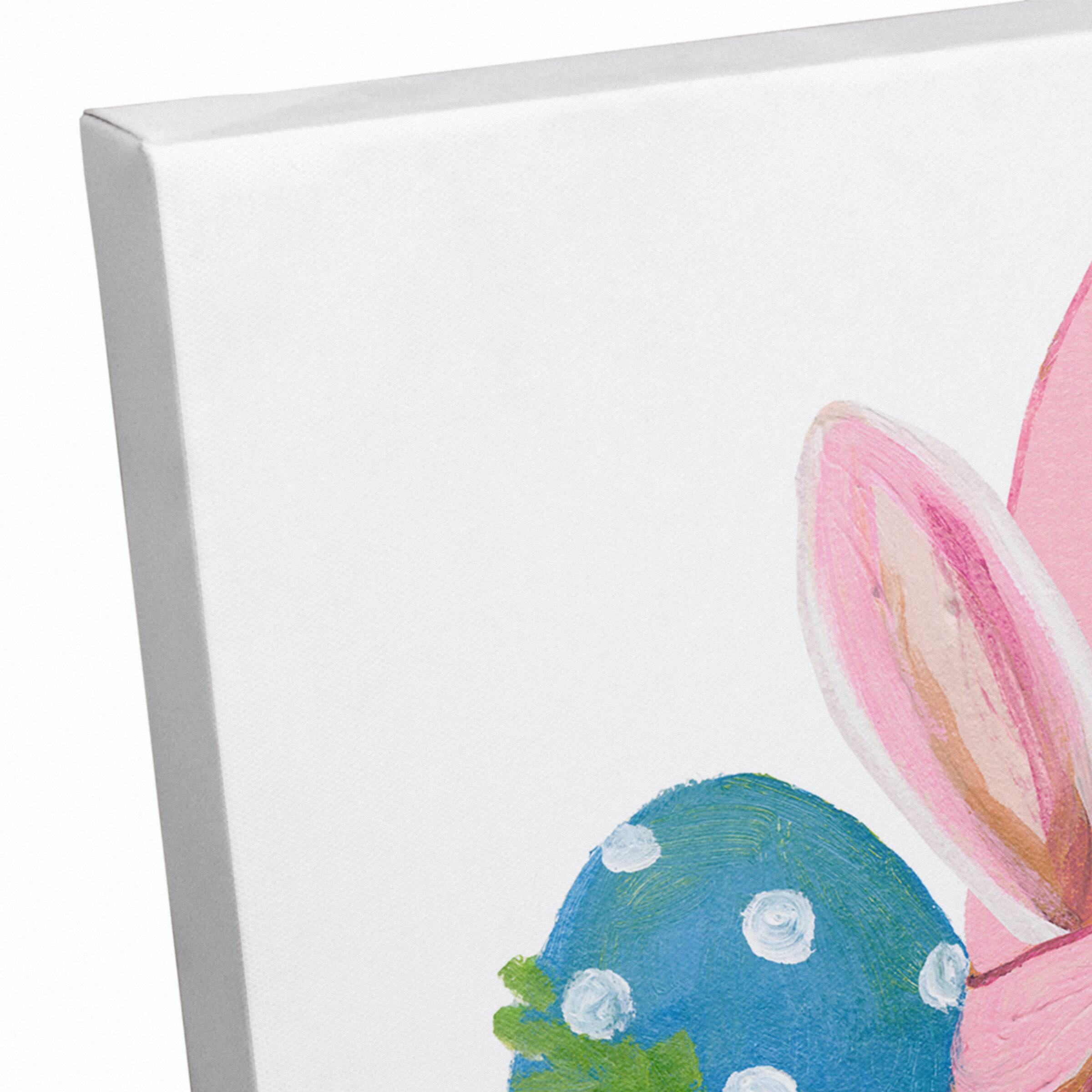 Easter Bunny Gnome 12" x 12" Canvas Wall Art