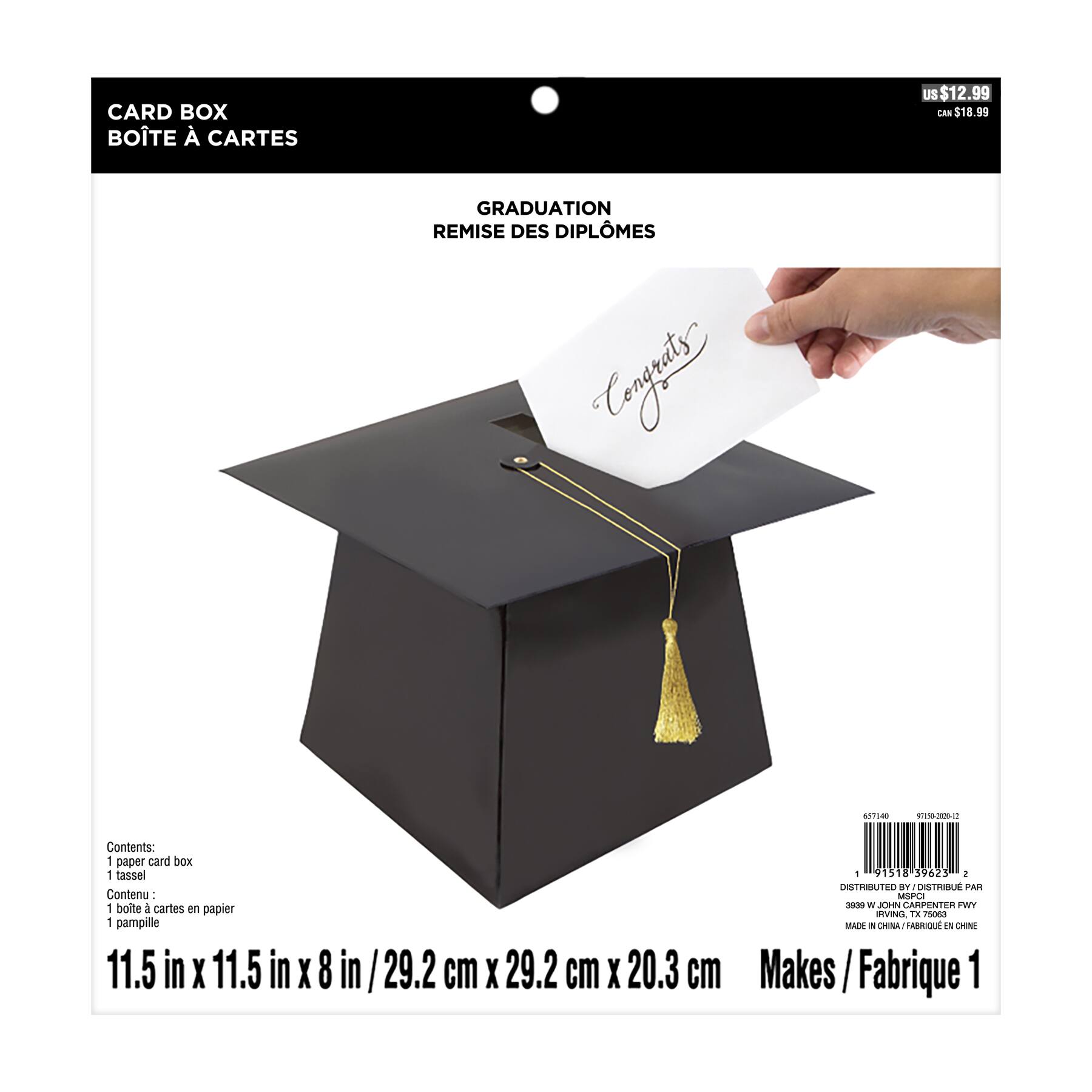 Graduation Cap Card Box With Gold Tassel By Celebrate It Michaels