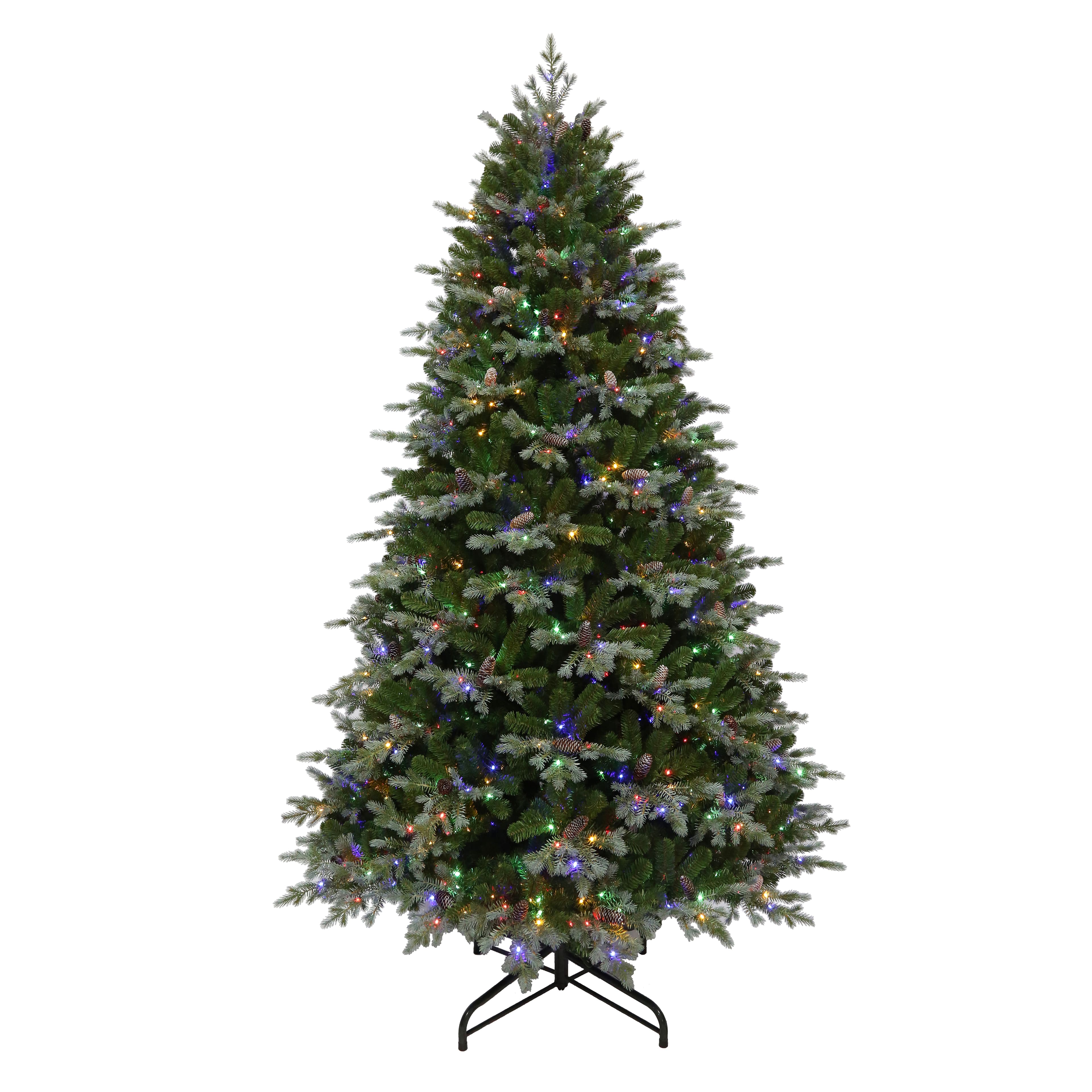 9ft. Pre-Lit Blue Mountain Spruce Realistic Artificial Christmas Tree, Colour Changing Micro LED Lights by Ashland&#xAE;