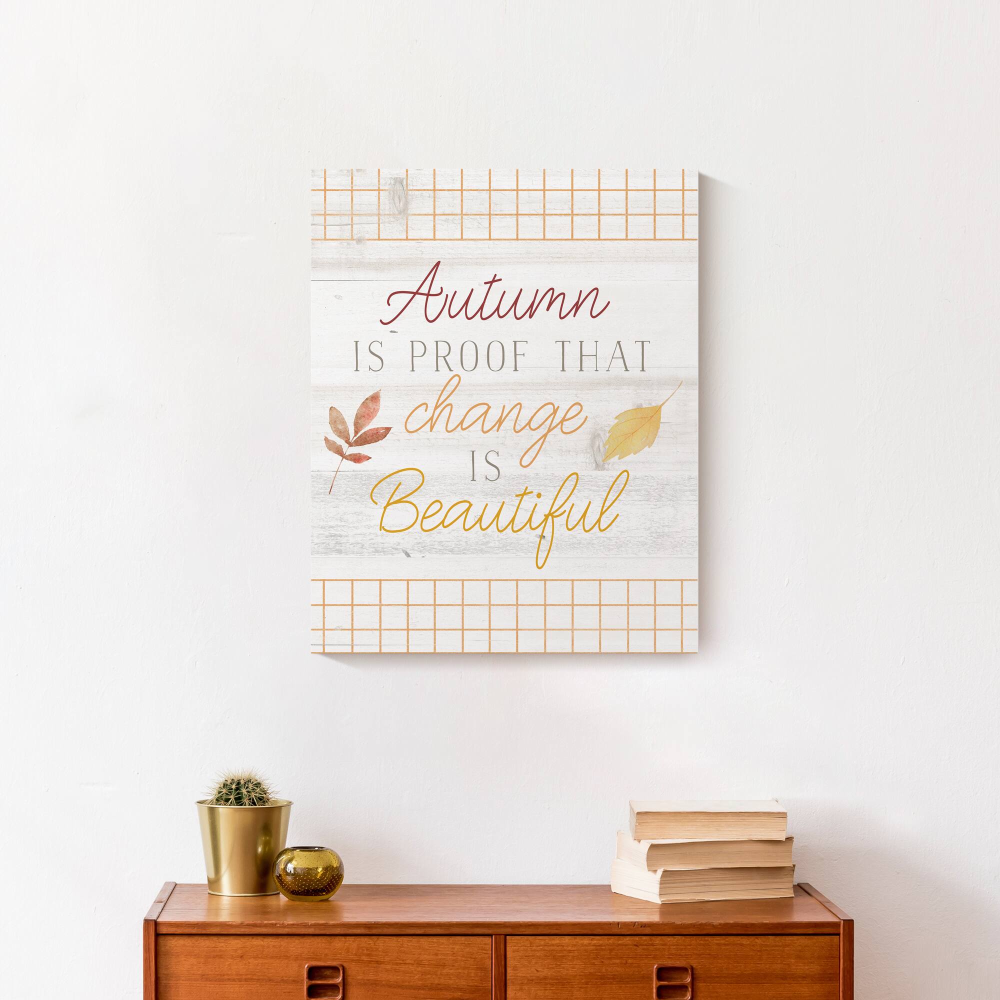 Change Is Beautiful Fall Canvas Wall Art