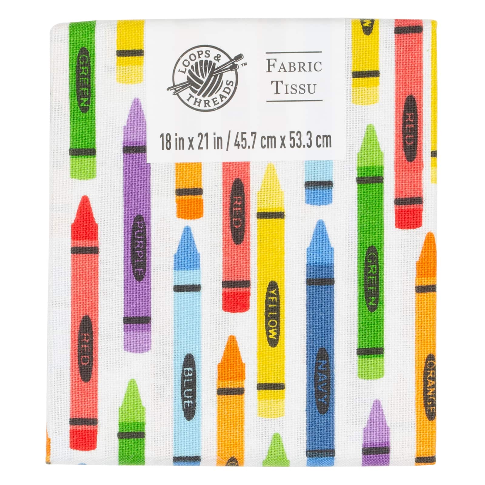 Multicolor Crayon Cotton Fabric by Loops &#x26; Threads&#x2122;