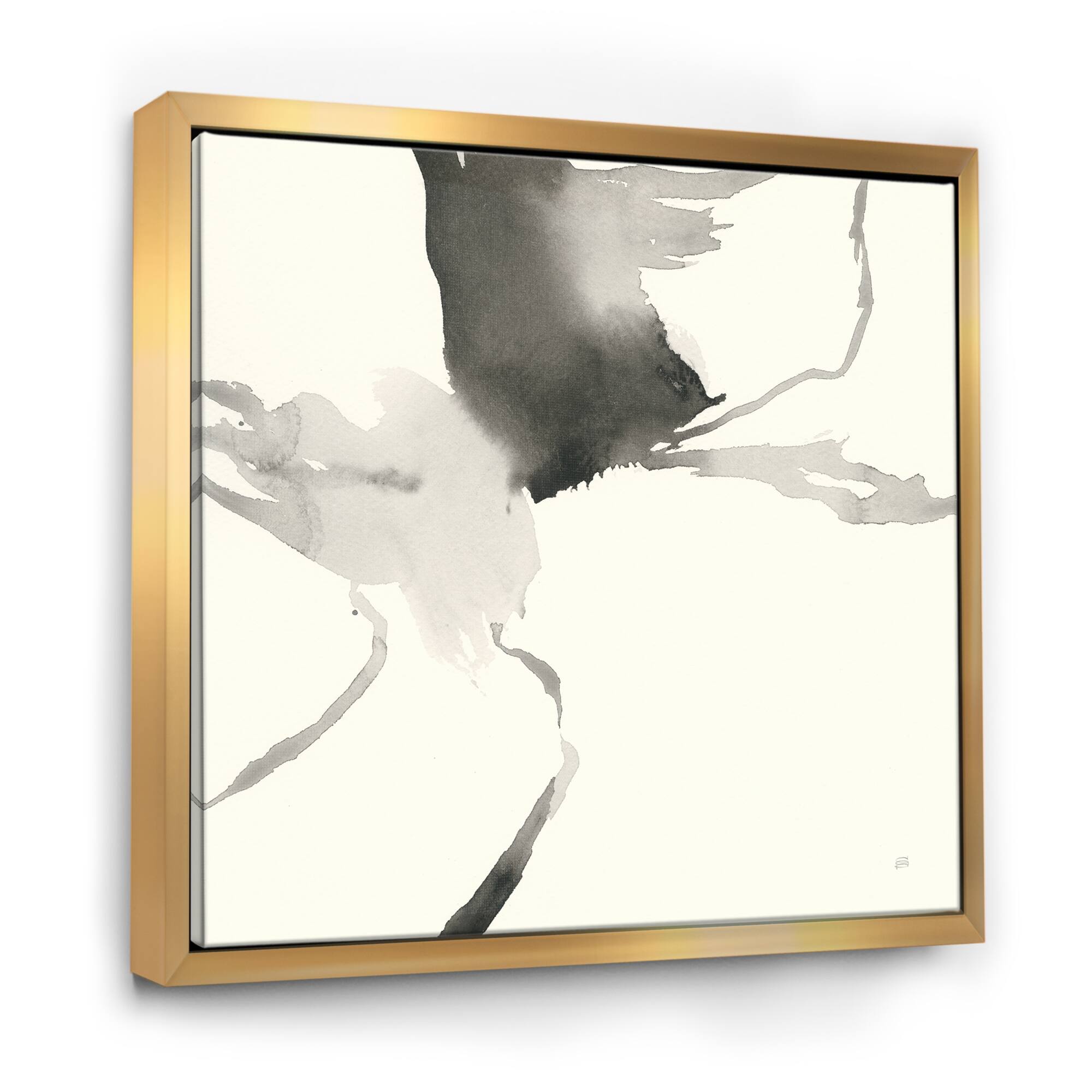 Designart - minimal geometric Gesture I - Transitional Framed Canvas