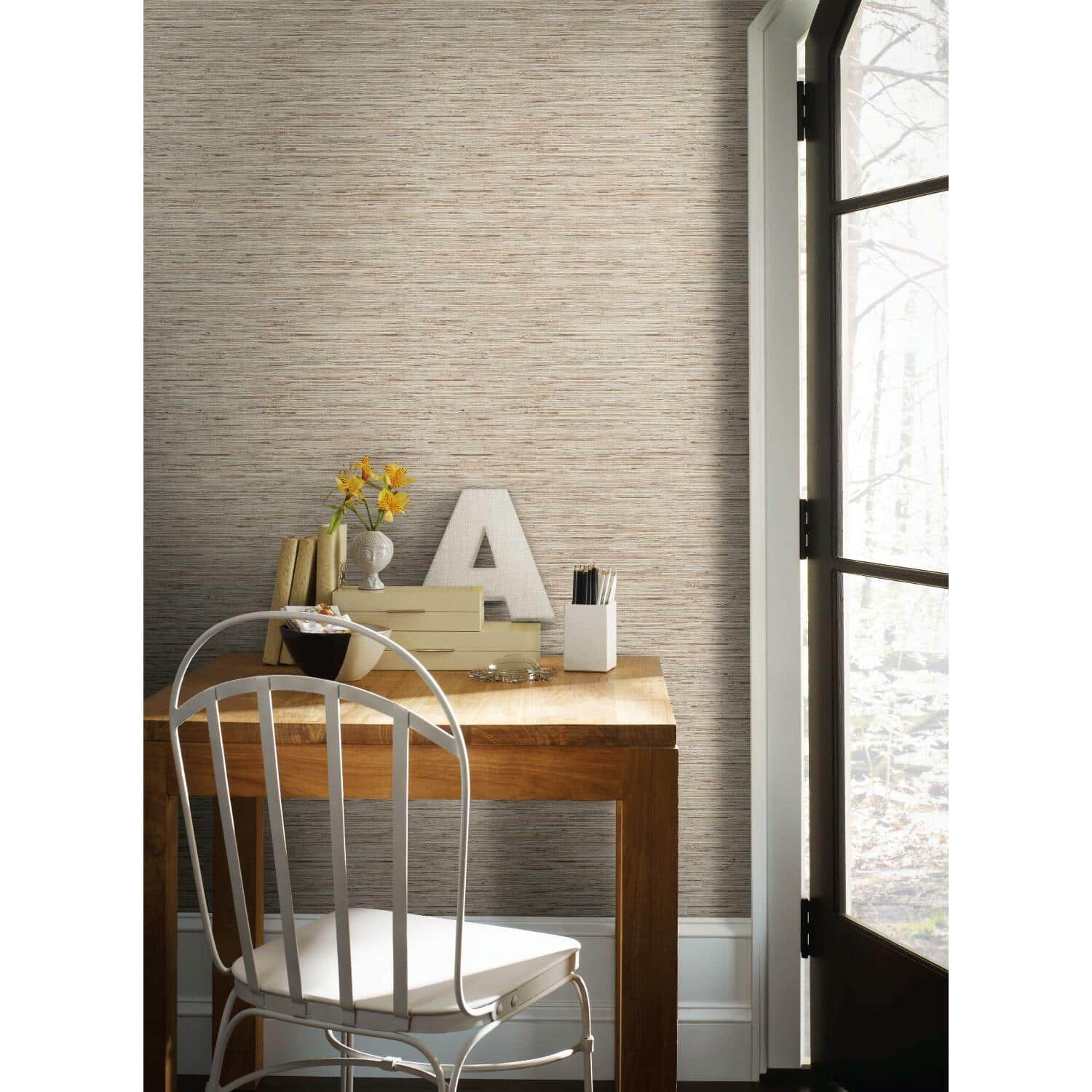 RoomMates Faux Grasscloth Peel & Stick Wallpaper