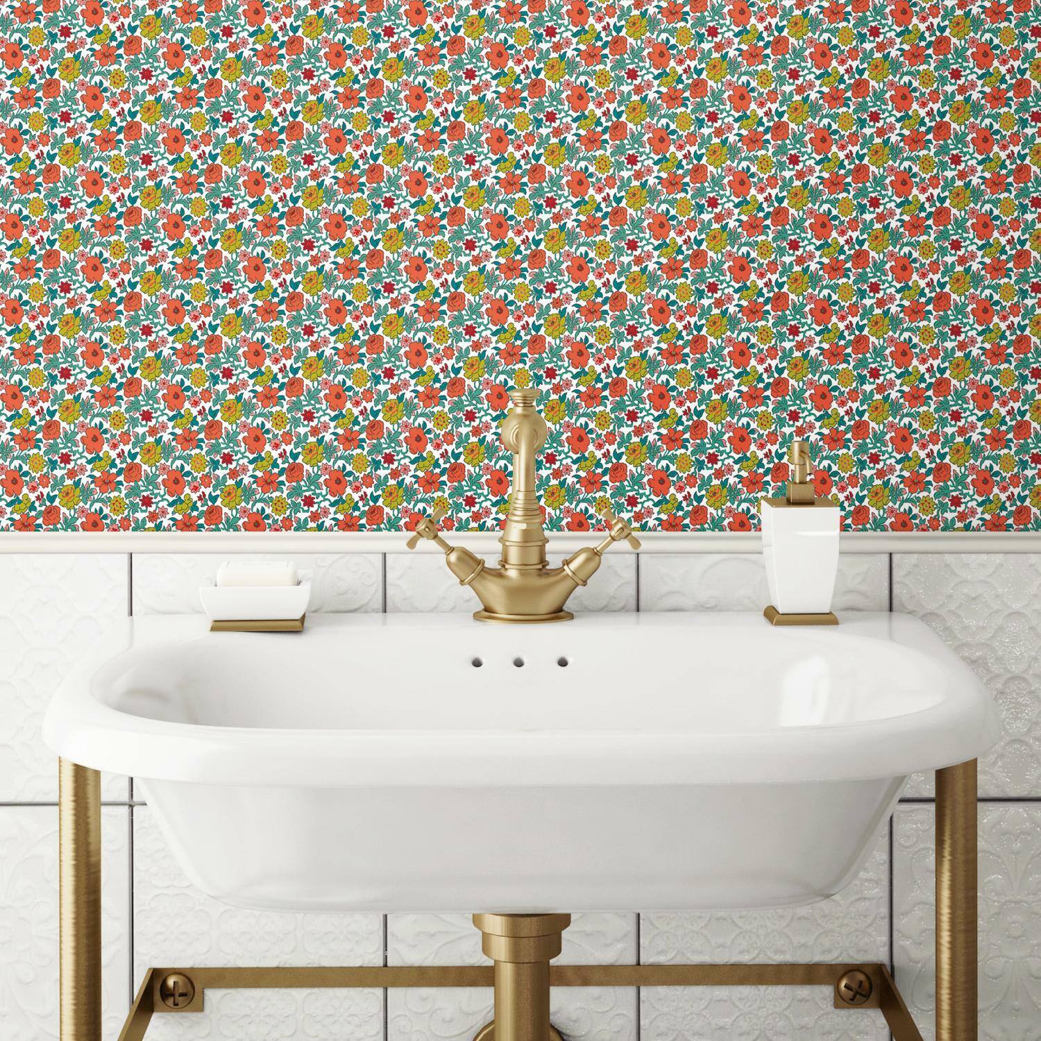 RoomMates Floral Ditzy Vine Peel & Stick Wallpaper