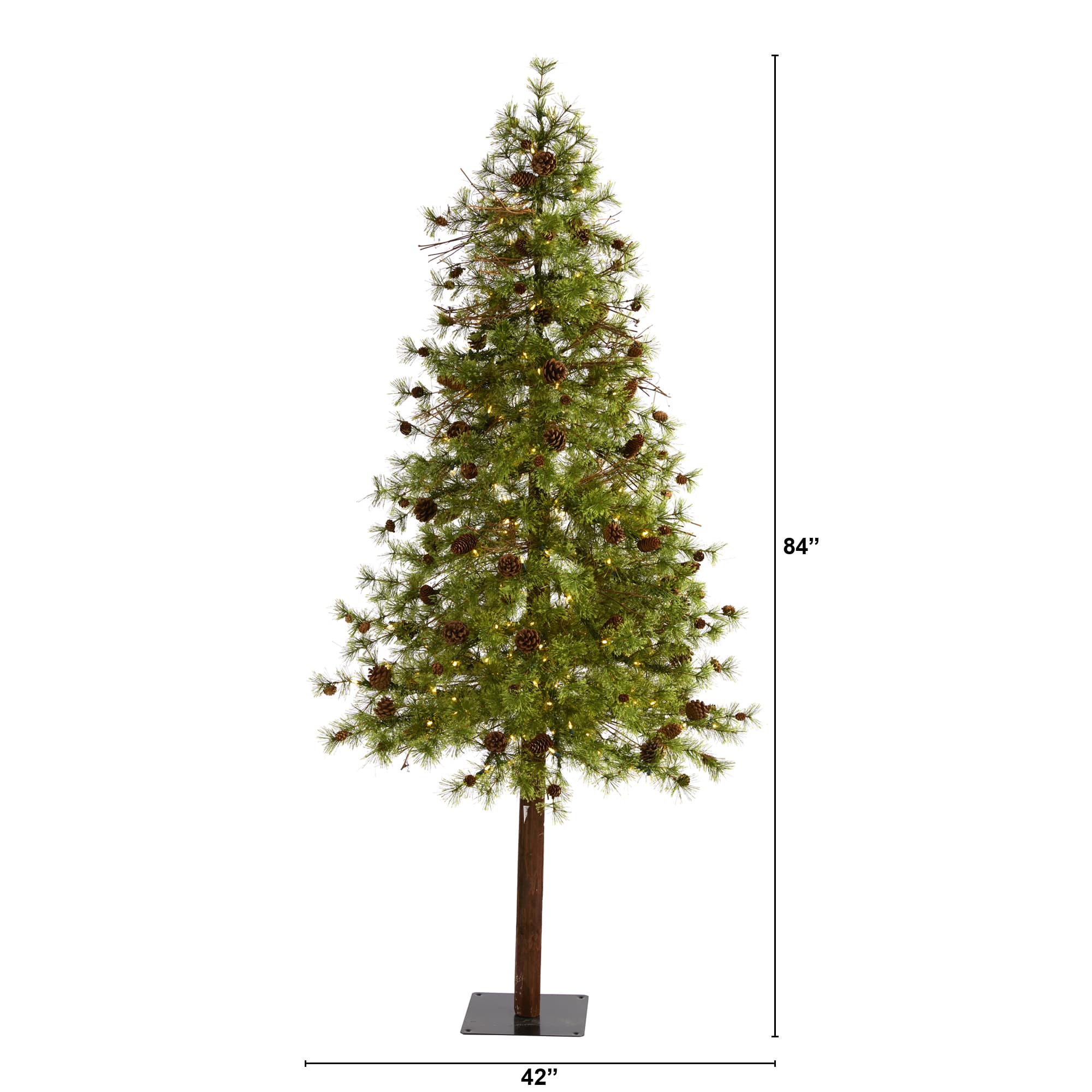 7ft. Pre-Lit Wyoming Alpine Artificial Christmas Tree, Clear LED Lights