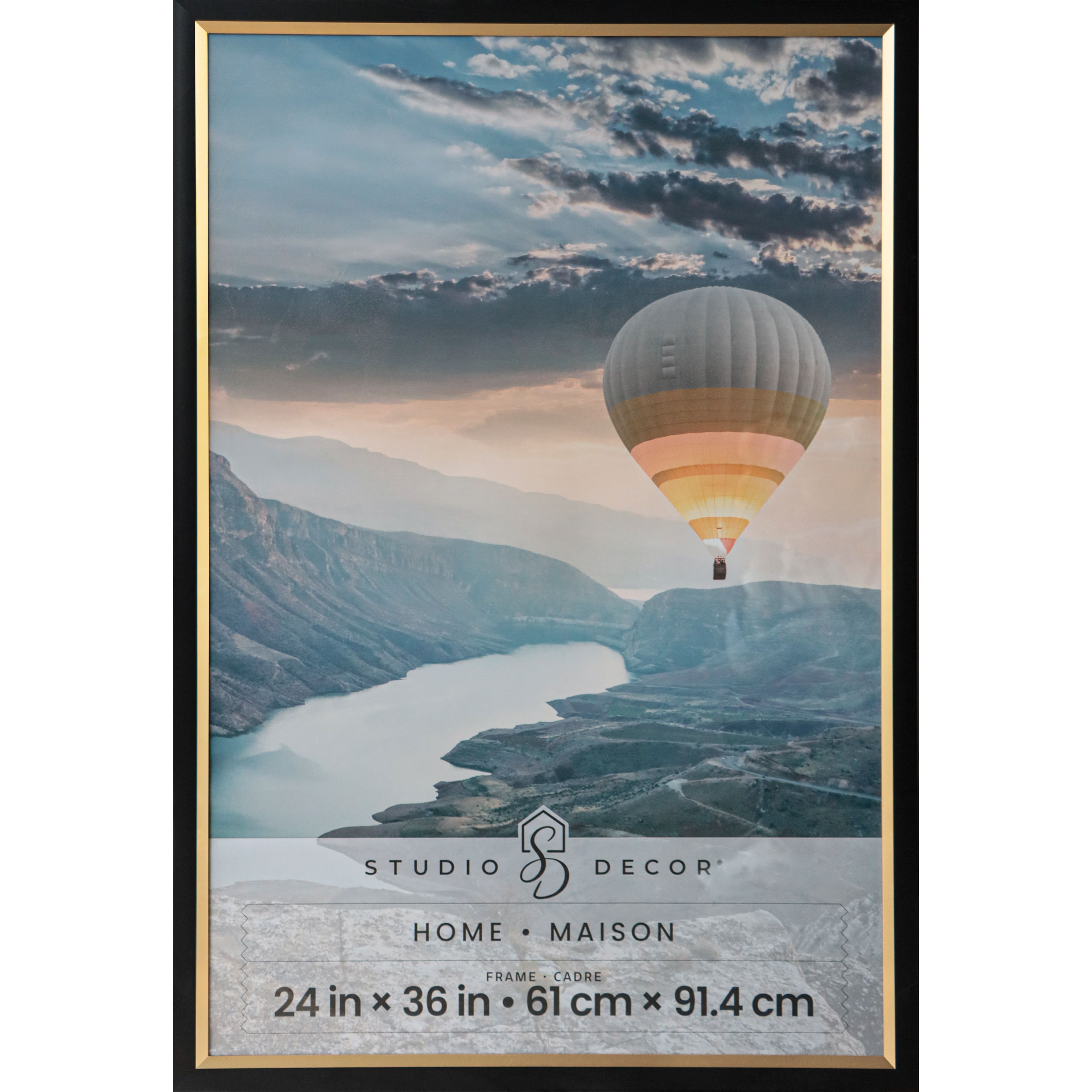 Home Black &#x26; Gold Frame with Mat by Studio D&#xE9;cor&#xAE;