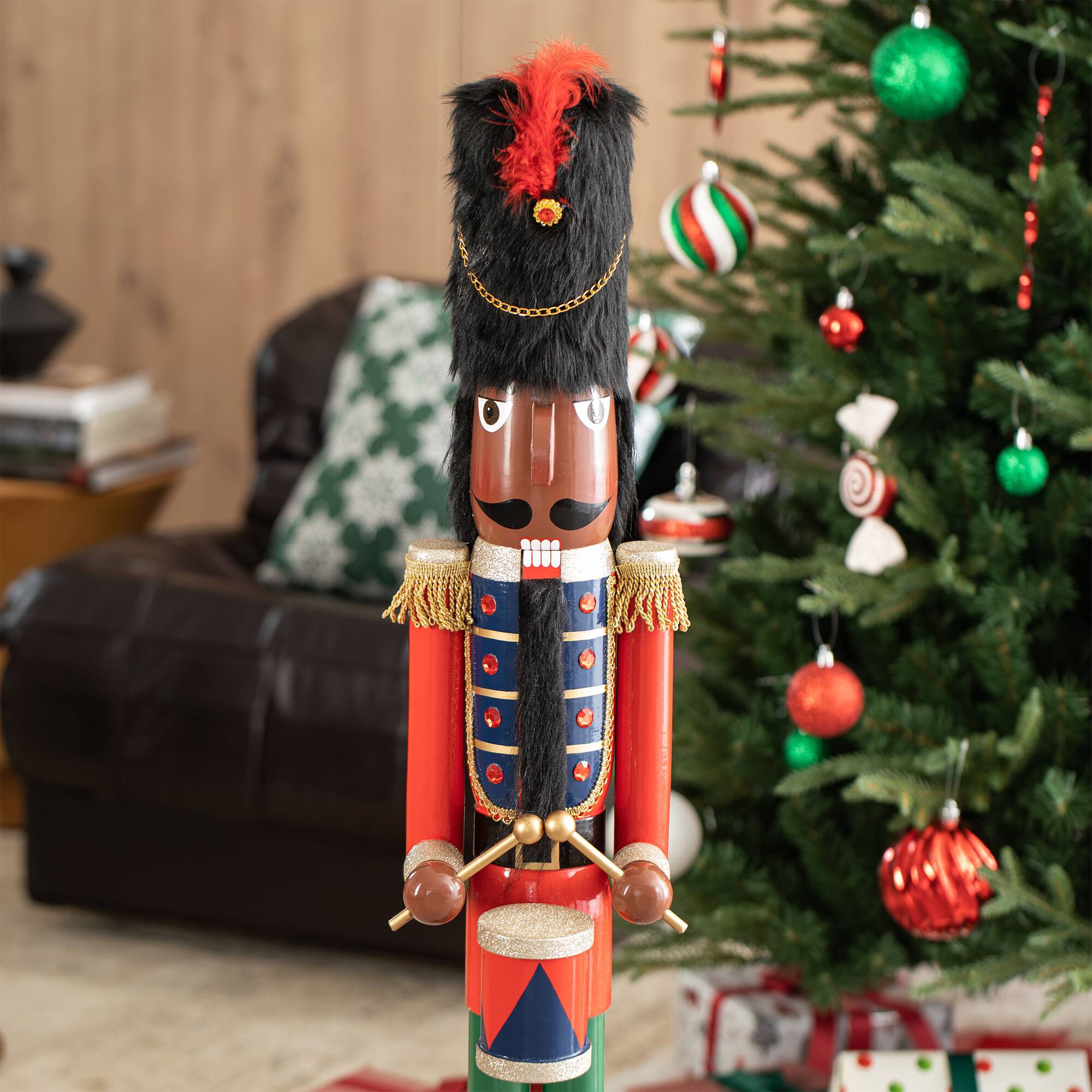 Glitzhome® 42" Wooden Christmas Soldier Nutcracker