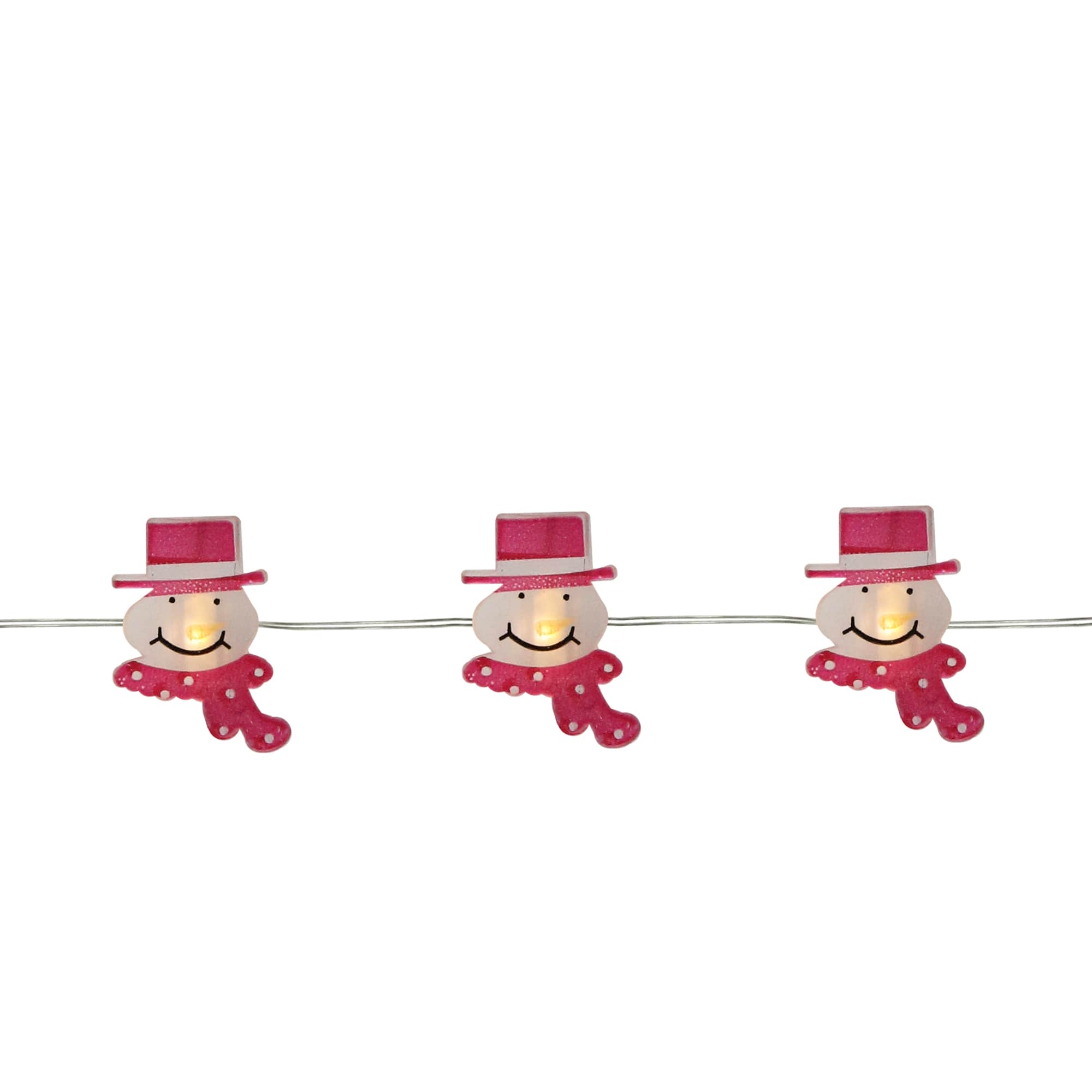 20ct. White Snowman LED Christmas Lights