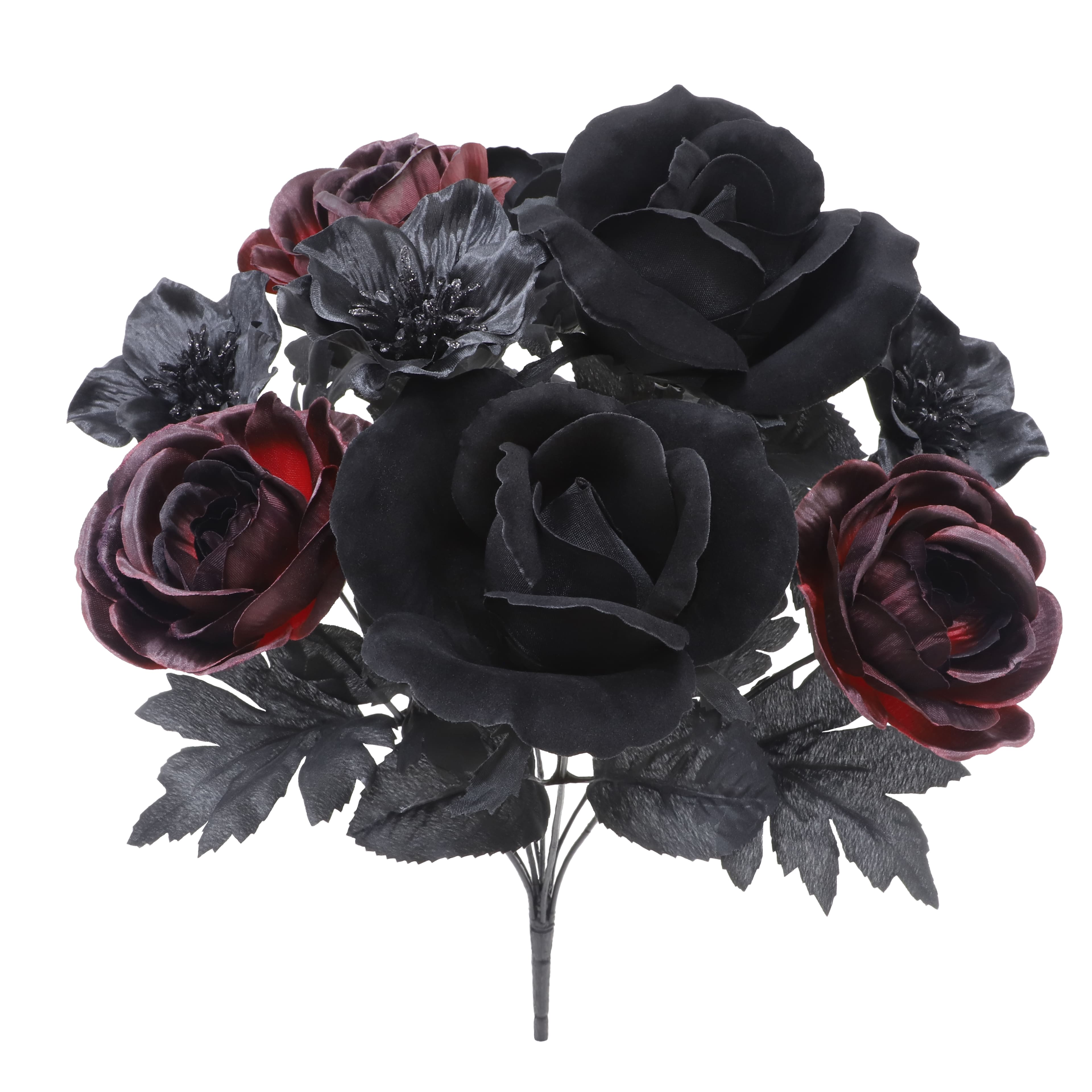 18" Black-Red Rose Bush by Ashland®