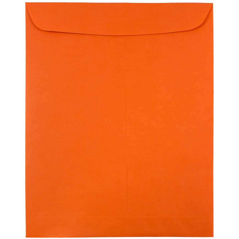 JAM Paper 9" x 12" Brite Hue Orange Open End Catalog Colored Envelopes, 100ct.