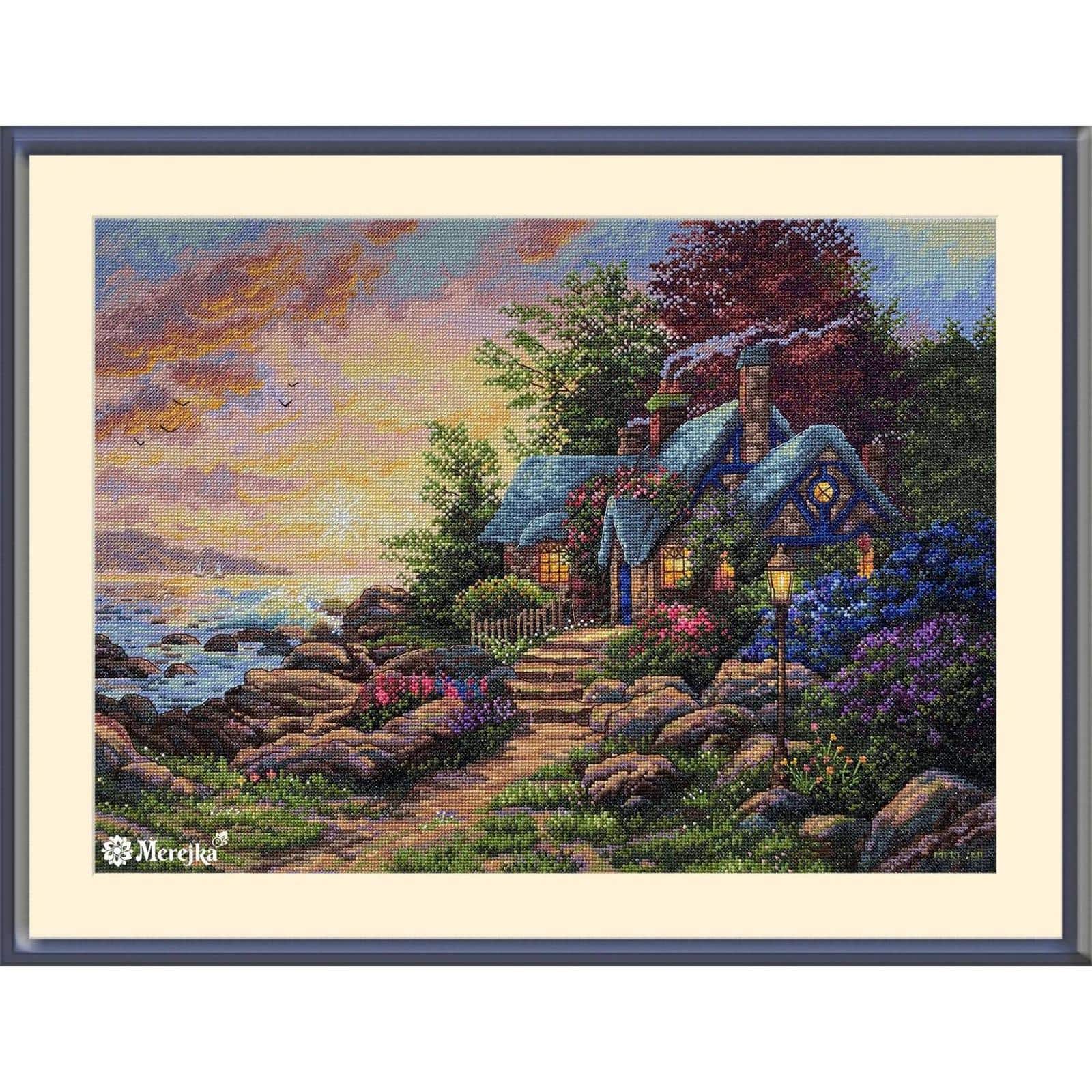 Merejka Seaside Hideaway Counted Cross Stitch Kit