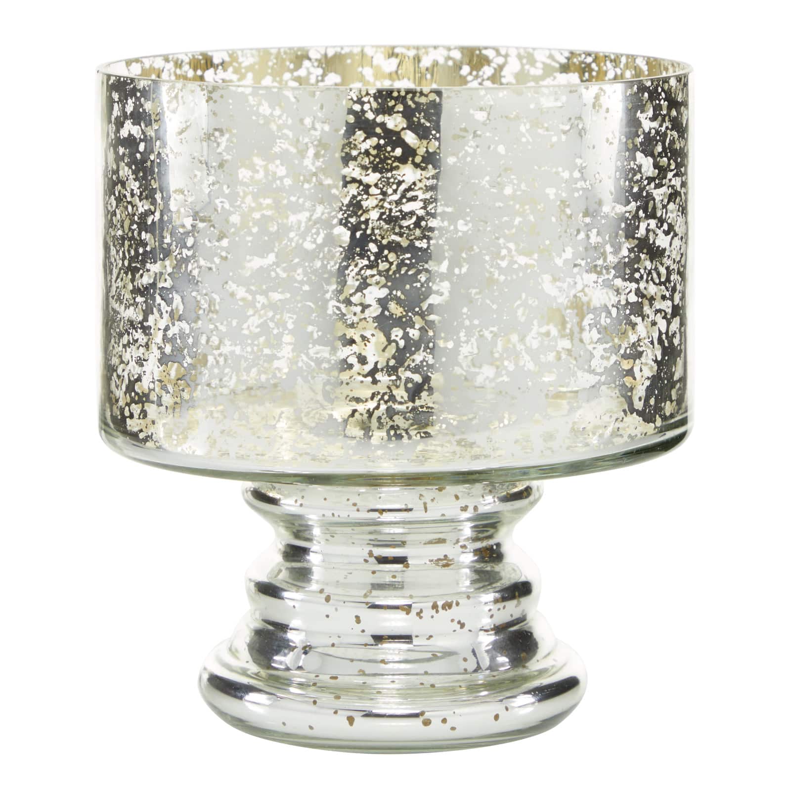 7" Clear Glass Contemporary Candle Holder