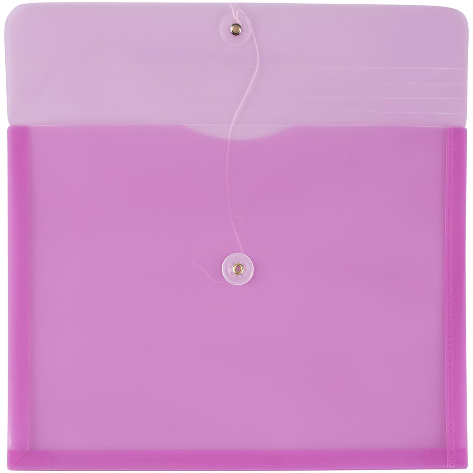 JAM Paper Booklet Plastic Envelopes with Button and String Closure, 108ct.