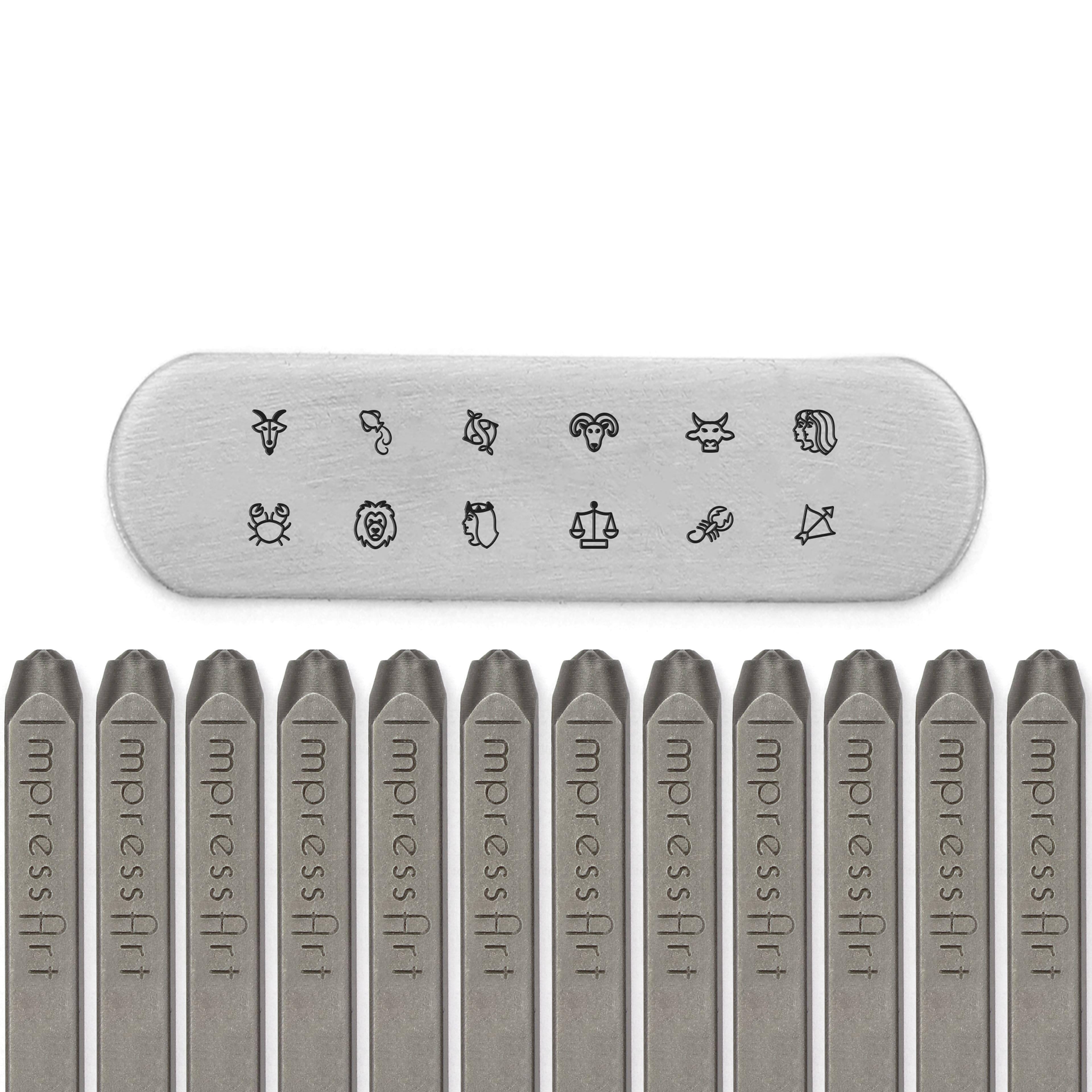 ImpressArt&#xAE; 4mm Zodiac Metal Stamps Pack