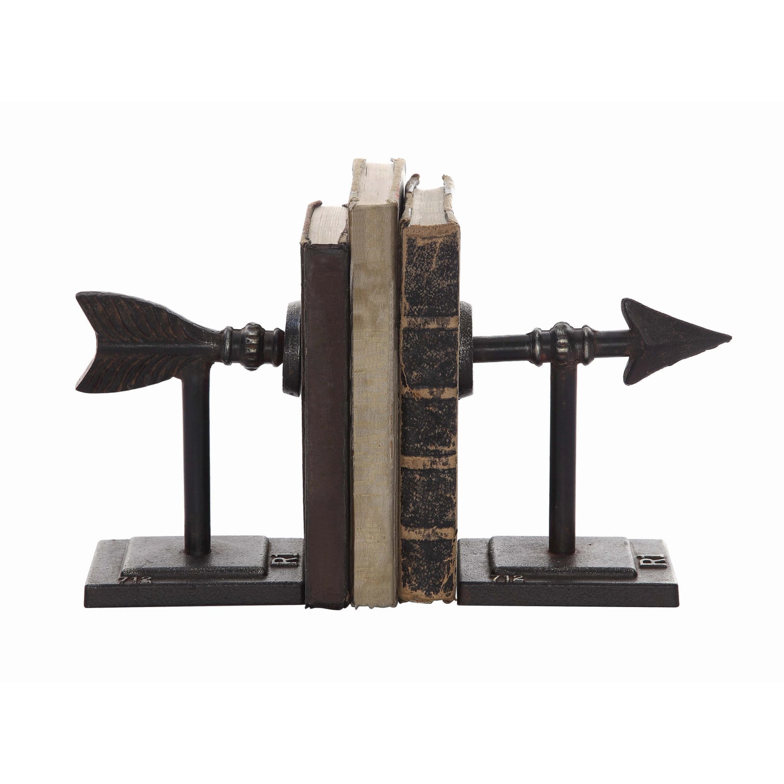 Hello Honey® Bronze Arrow Cast Iron Bookends Set