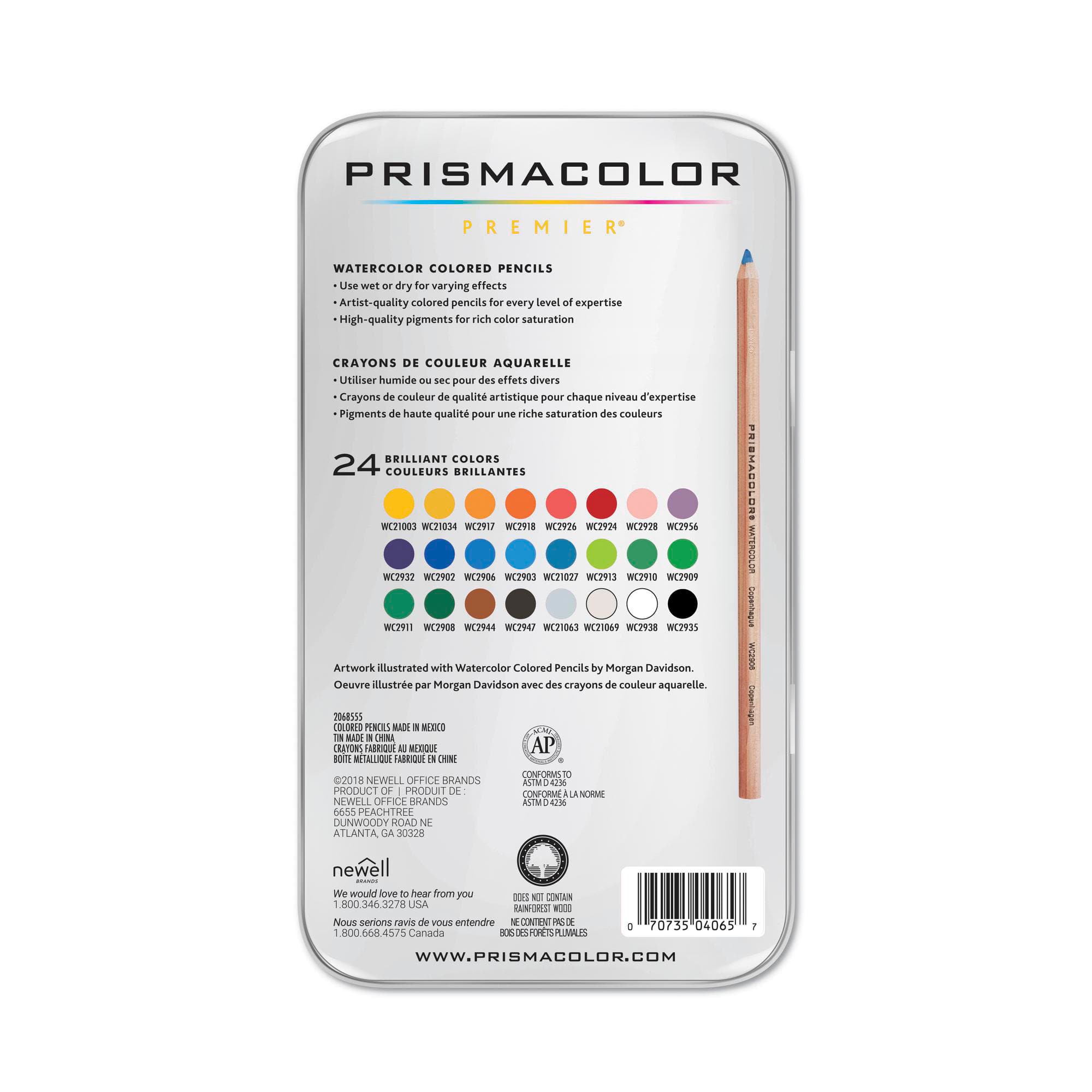Prismacolor® Premier Watercolor Pencil 24 Color Tin
