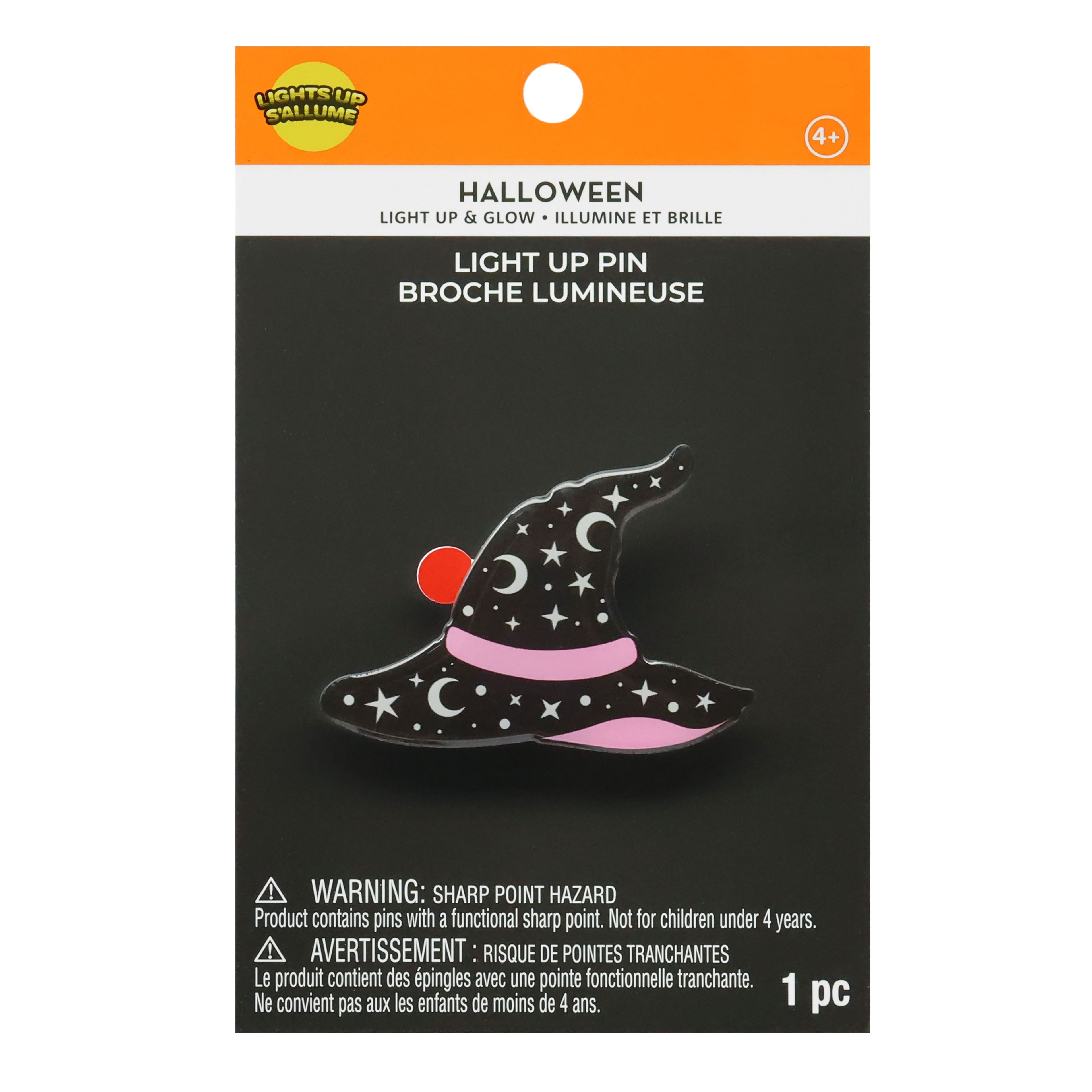 Witch Hat Light-Up Pin