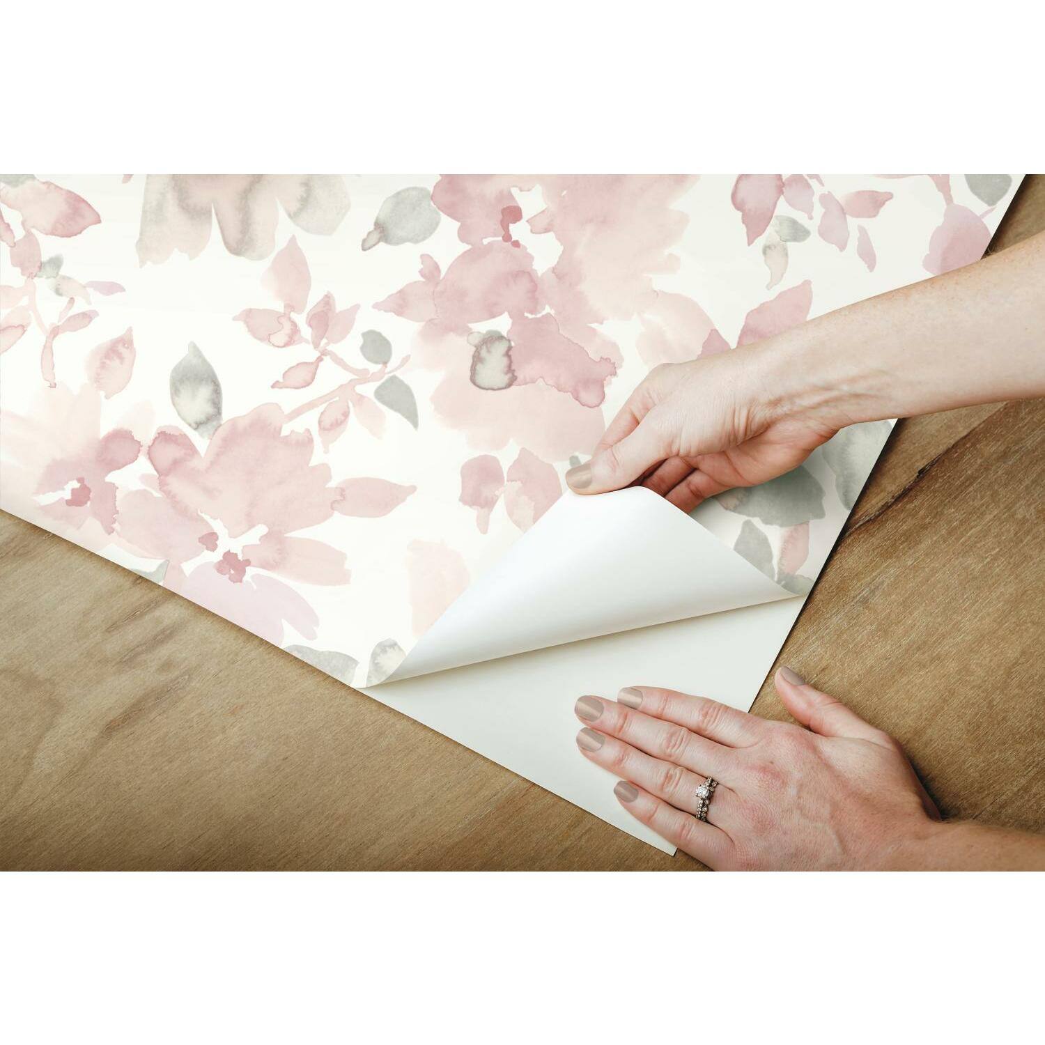 RoomMates Watercolor Floral Peel & Stick Wallpaper