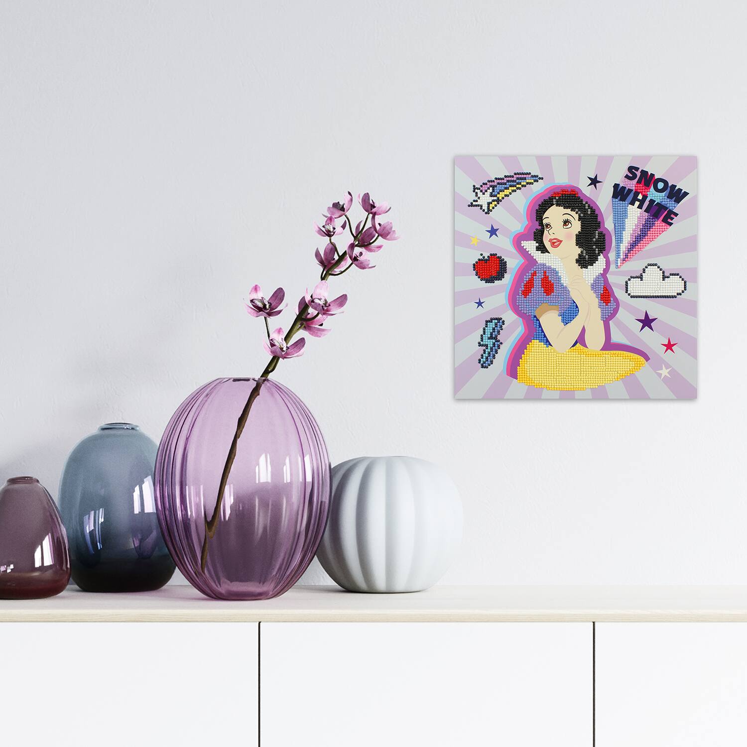 Camelot® Dots Intermediate Snow White Caring POW-ER Dotz Box Diamond Painting Kit