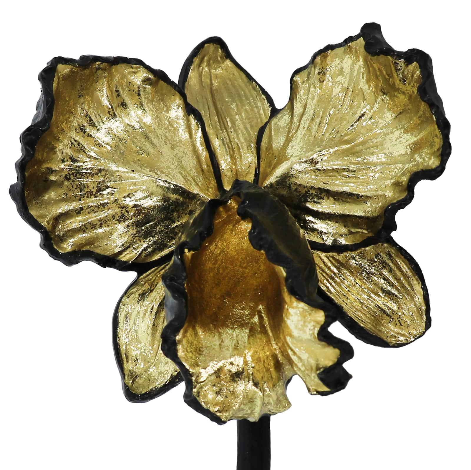 7&#x22; Black &#x26; Gold Flower D&#xE9;cor by Ashland&#xAE;