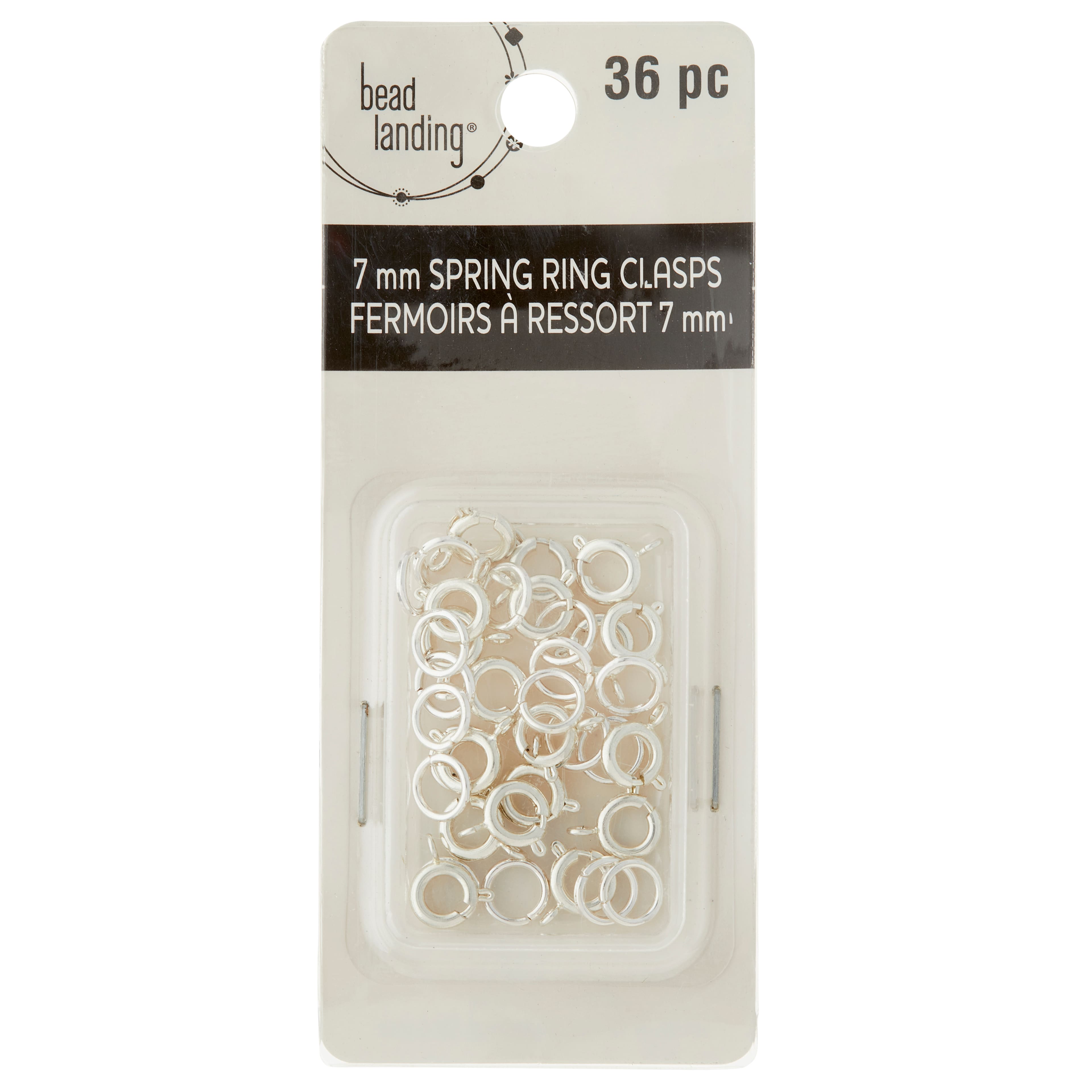 12 Packs: 36 ct. (432 total) 7mm Silver Spring Ring Clasps by Bead Landing™
