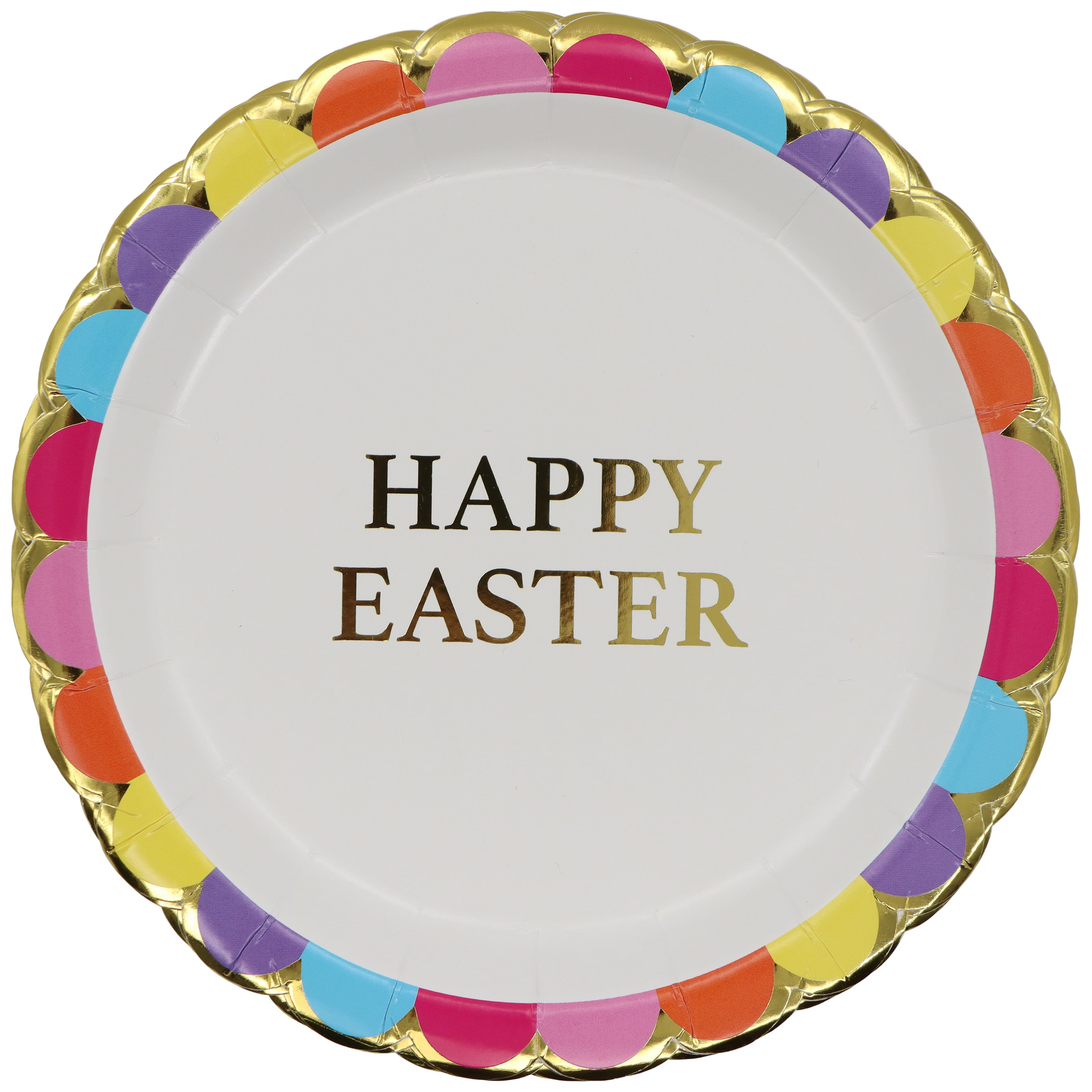 7" Happy Easter Scalloped Snack Plates, 10ct. by Celebrate It™