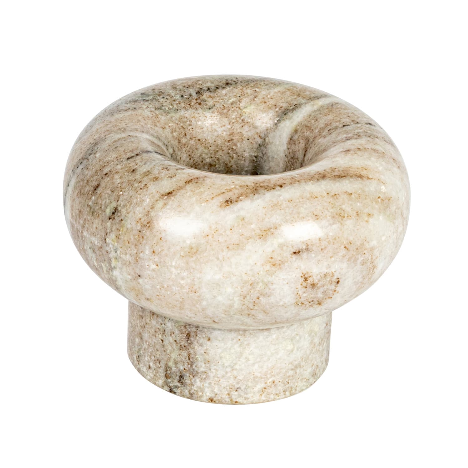 Hello Honey® 3" Beige Marble Tealight Holder