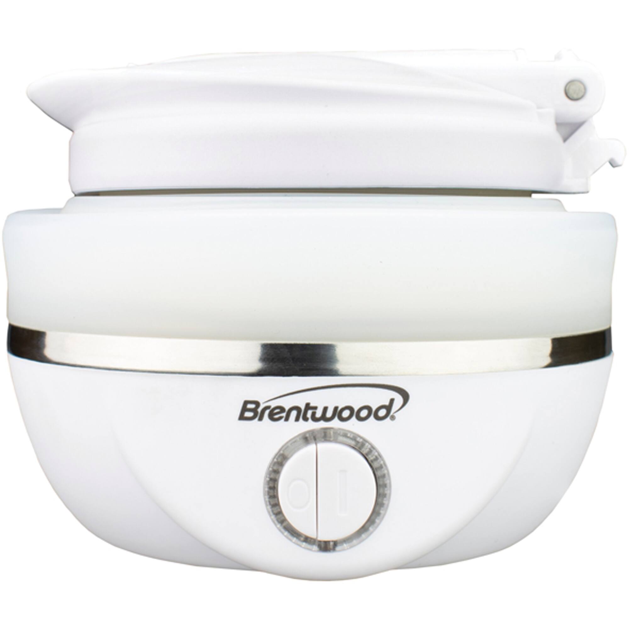 Brentwood White 0.85qt. Dual-Voltage Collapsible Travel Kettle