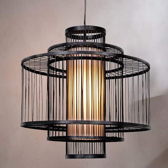 Hello Honey® 19.5" Boho Tiered Bamboo Chandelier