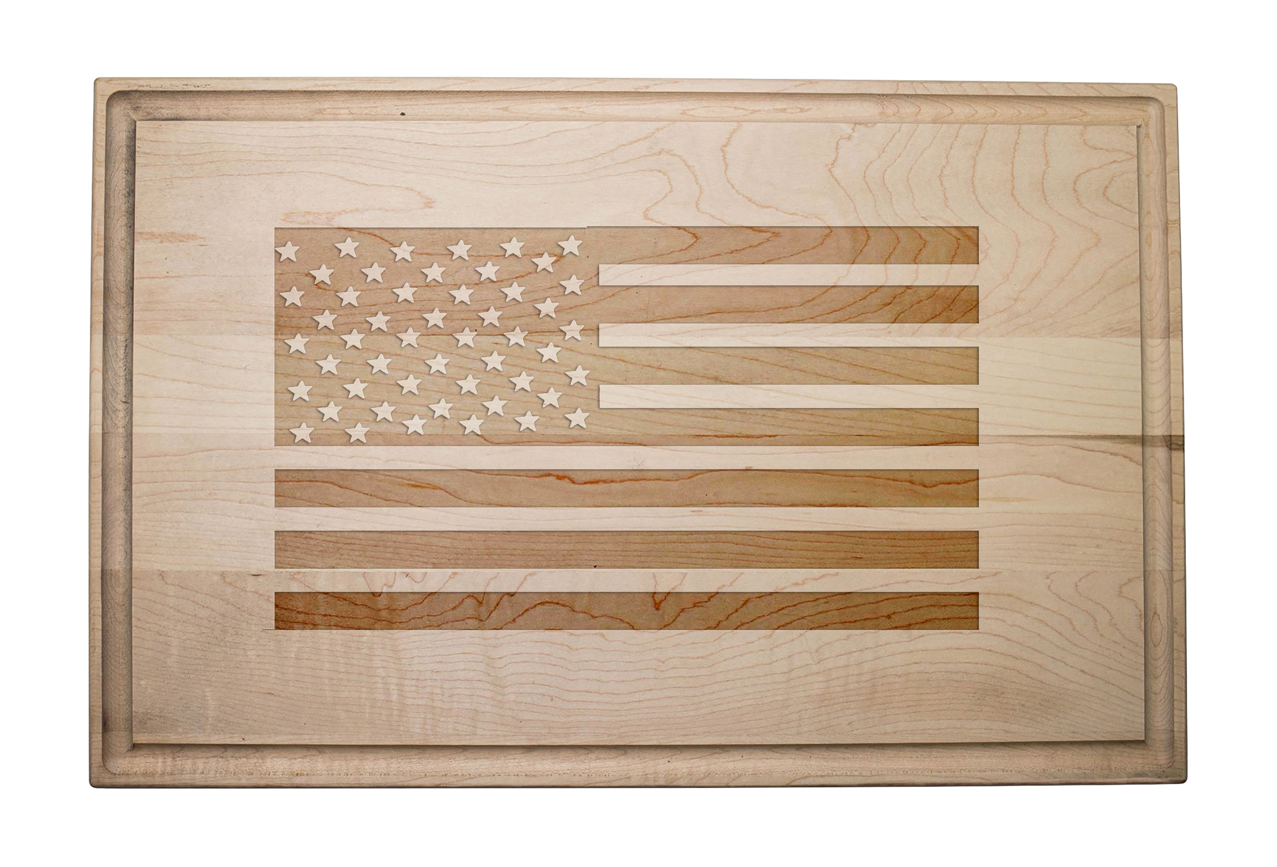 17&#x22; American Flag Maple Cutting Board