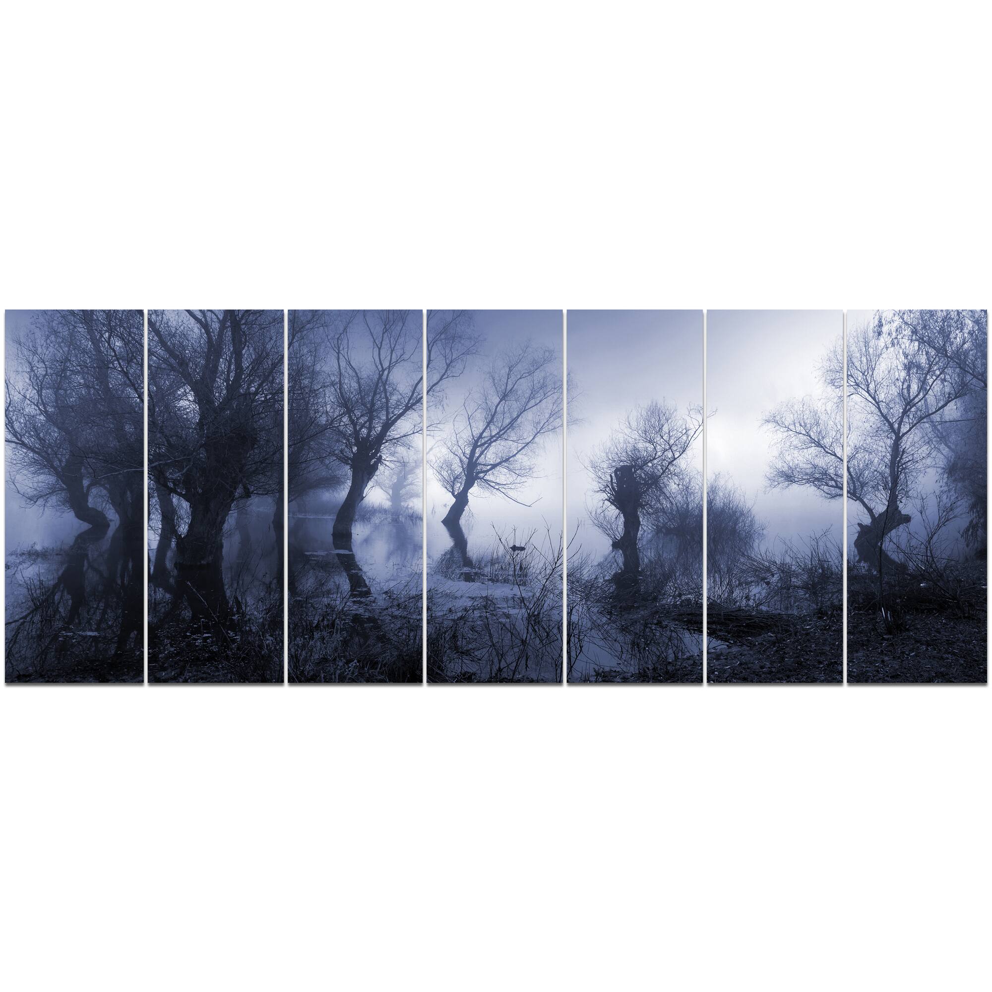 Designart - Creepy Landscape in Sepia Tones - Landscape Canvas Art Print