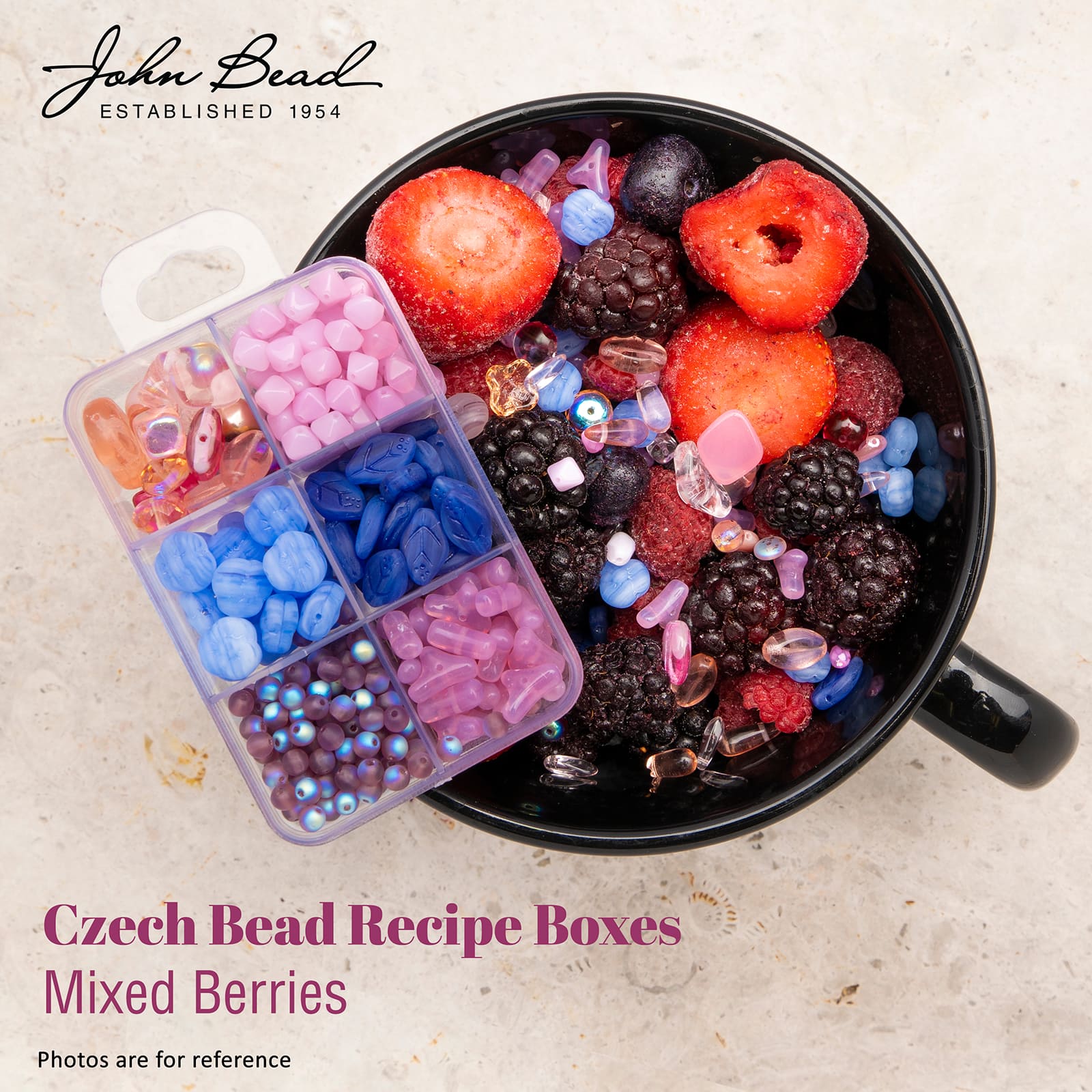 John Bead Czech Glass Recipe Box Beading Kit