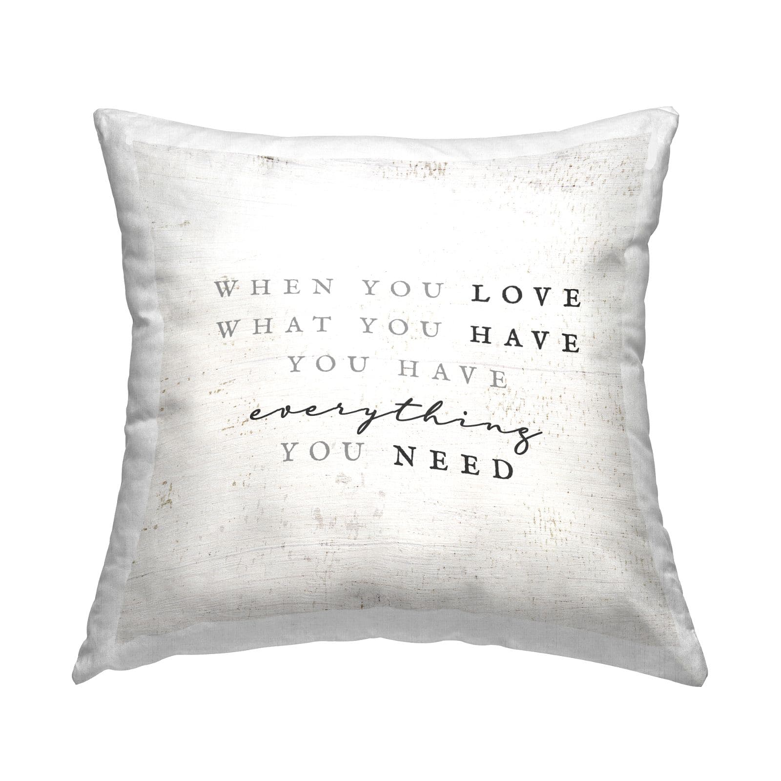 Stupell Industries Motivational Birch Pattern Love Phrase Throw Pillow, 18" x 18"