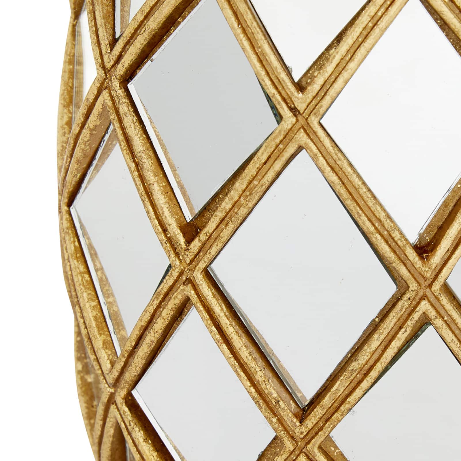 15&#x22; Gold Mirror Glam Decorative Pineapple