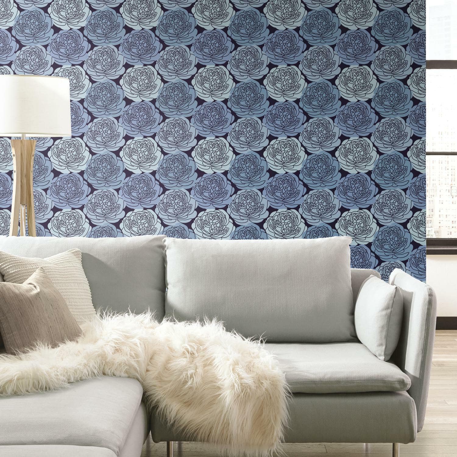 RoomMates Bed of Roses Peel & Stick Wallpaper