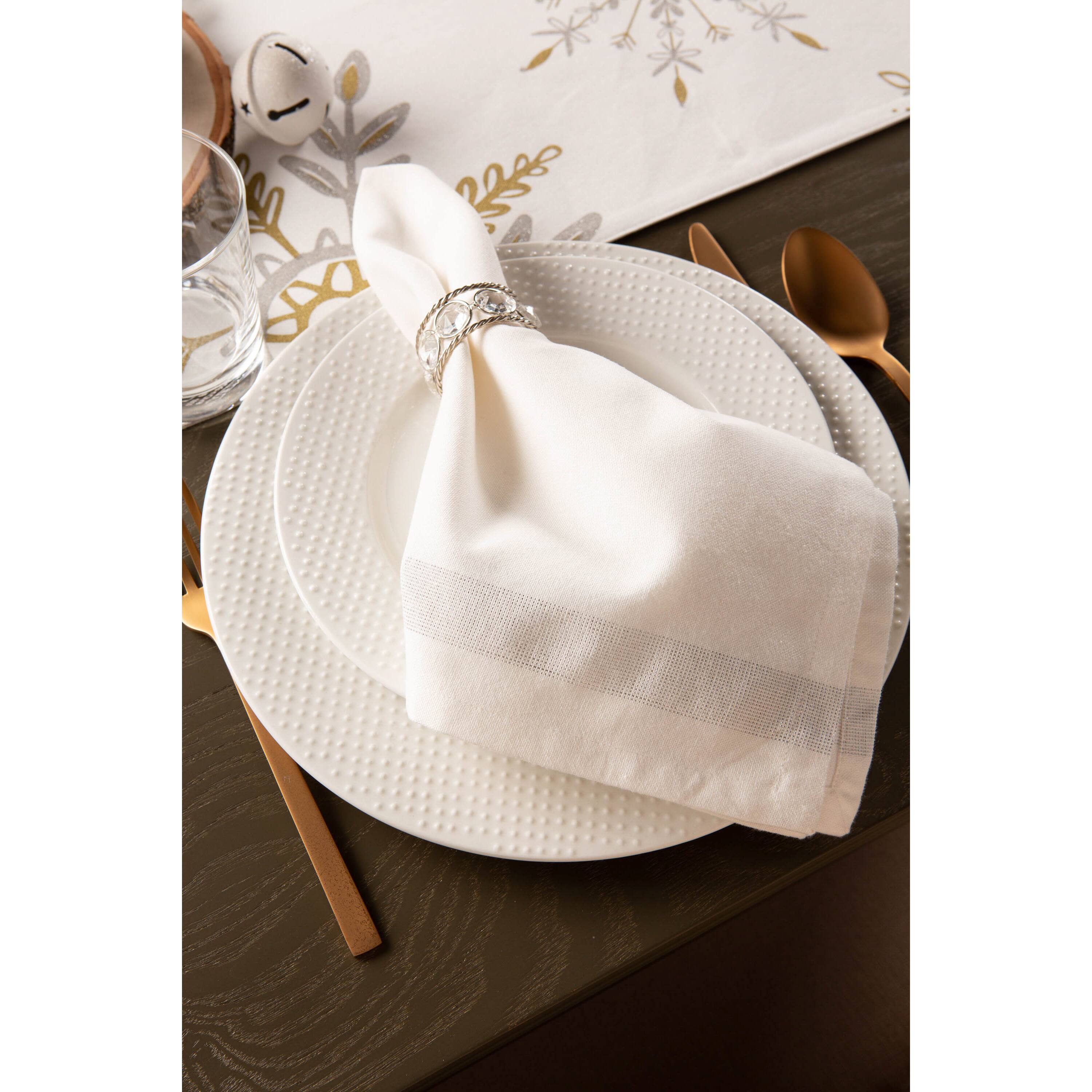 DII® Silver Sparkle Stripe Napkins, 6ct.