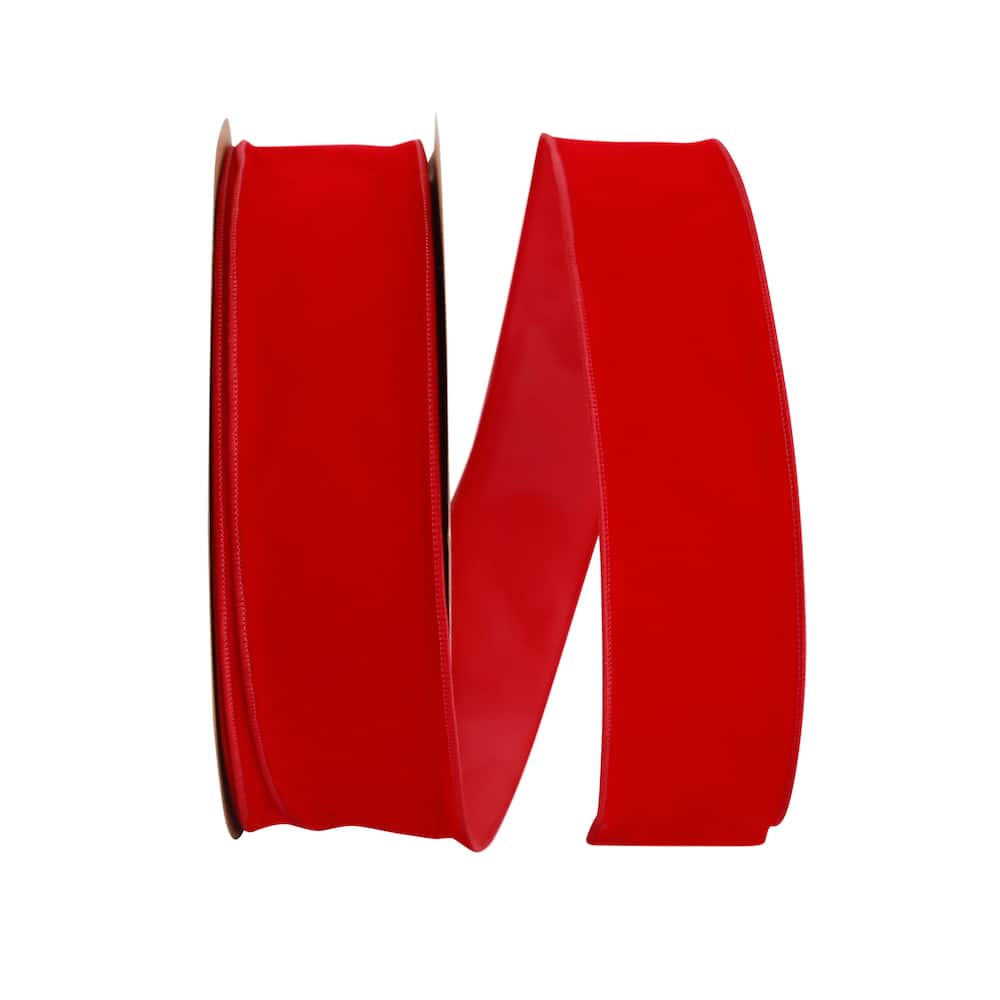 The Ribbon Roll 2.5" x 50yd. Velvet Wired Ribbon