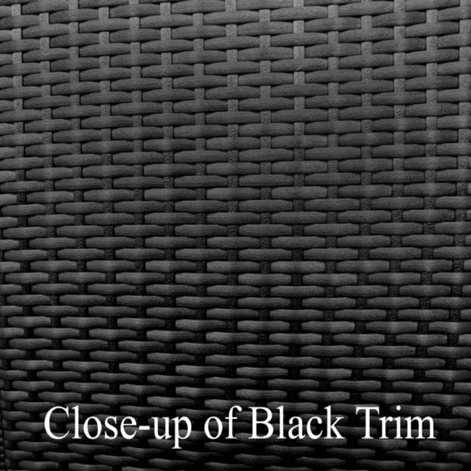 Black Resin Wicker Outdoor Patio King Chairs Set