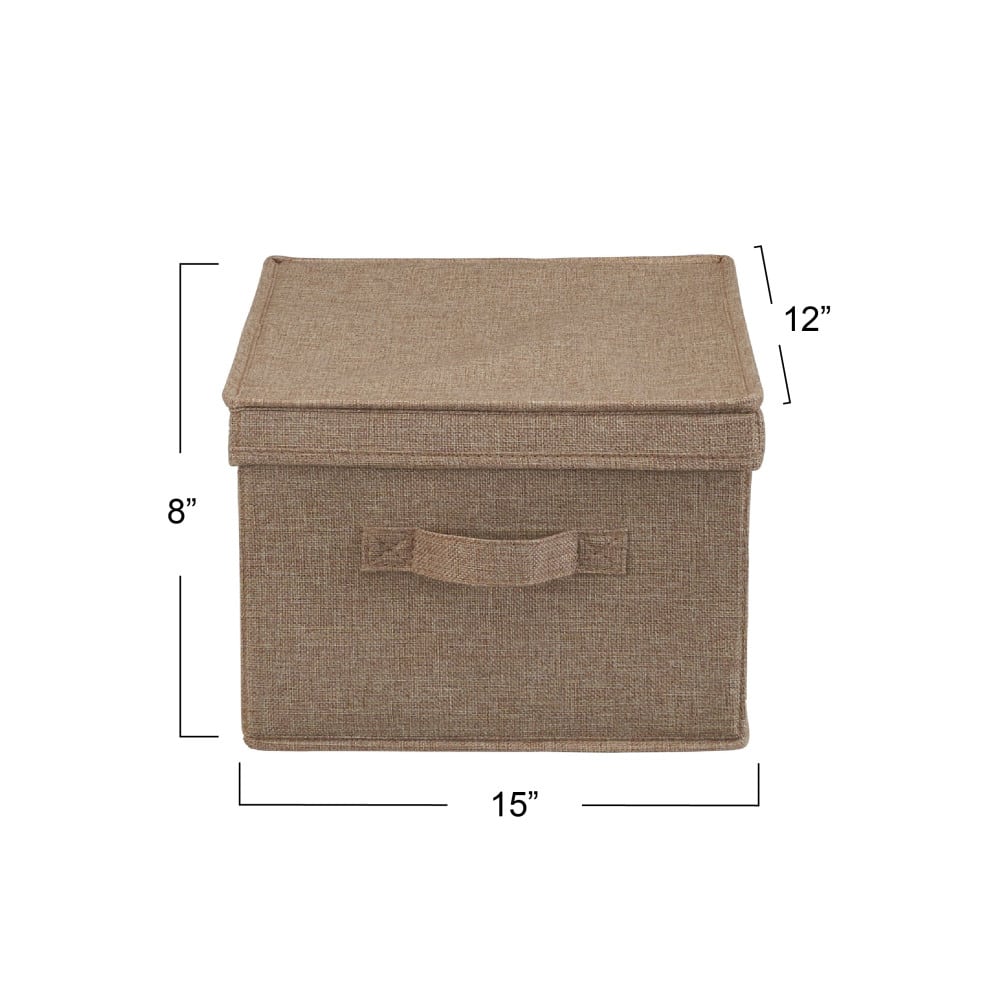 Household Essentials Fabric Storage Bin with Lid, 2ct.