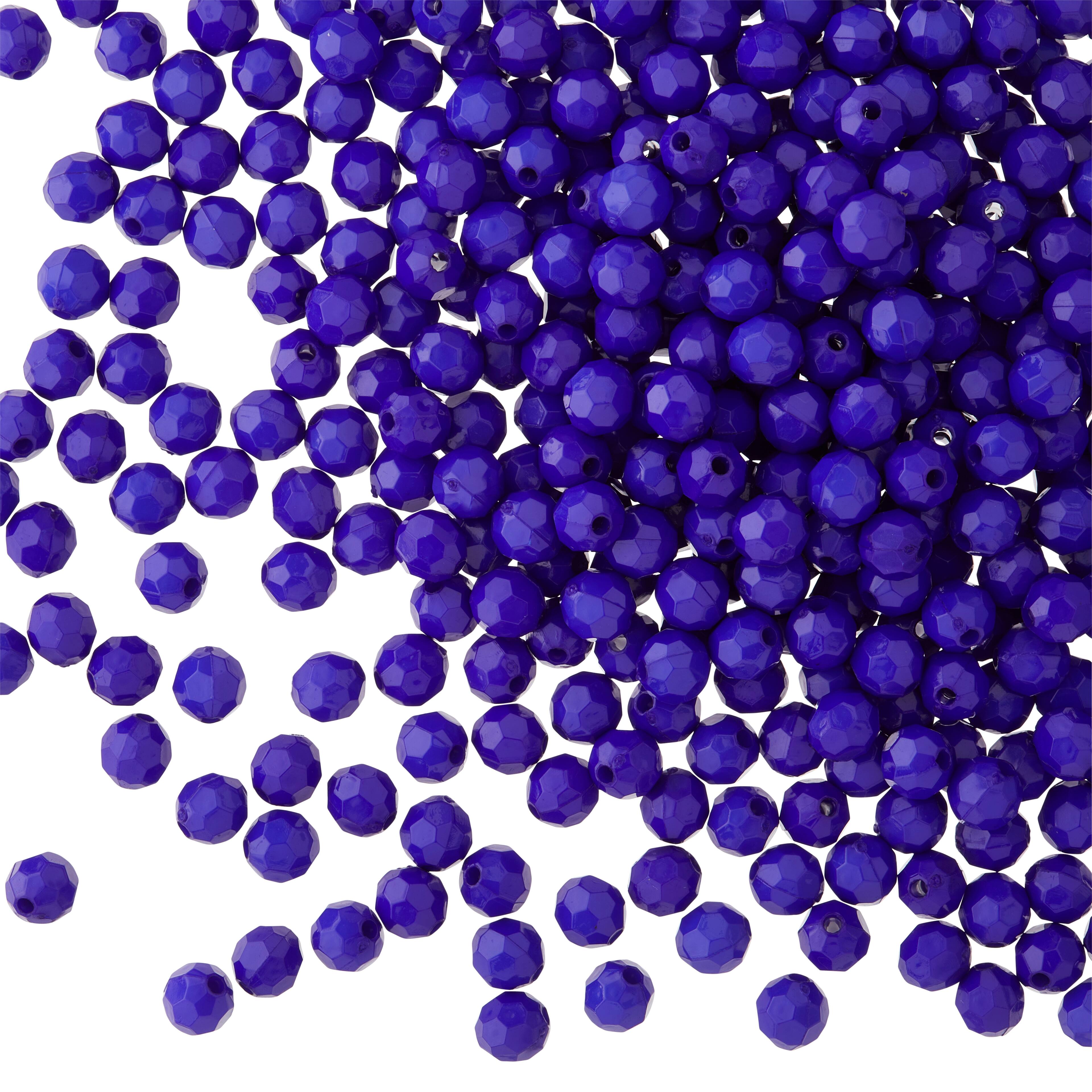 8mm Faceted Acrylic Round Craft Beads by Bead Landing™