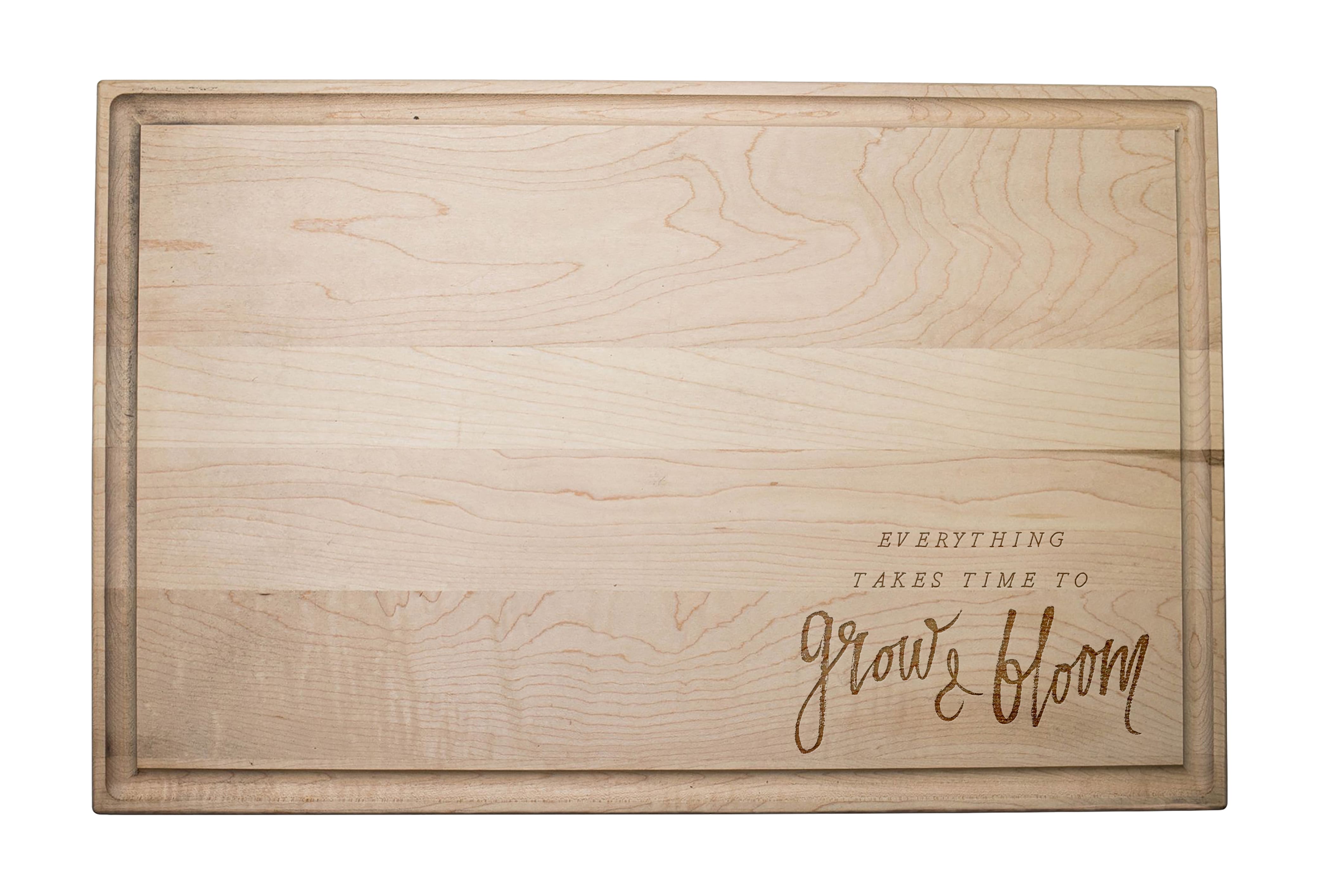 Grow and Bloom 17" x 11" Maple Cutting Board