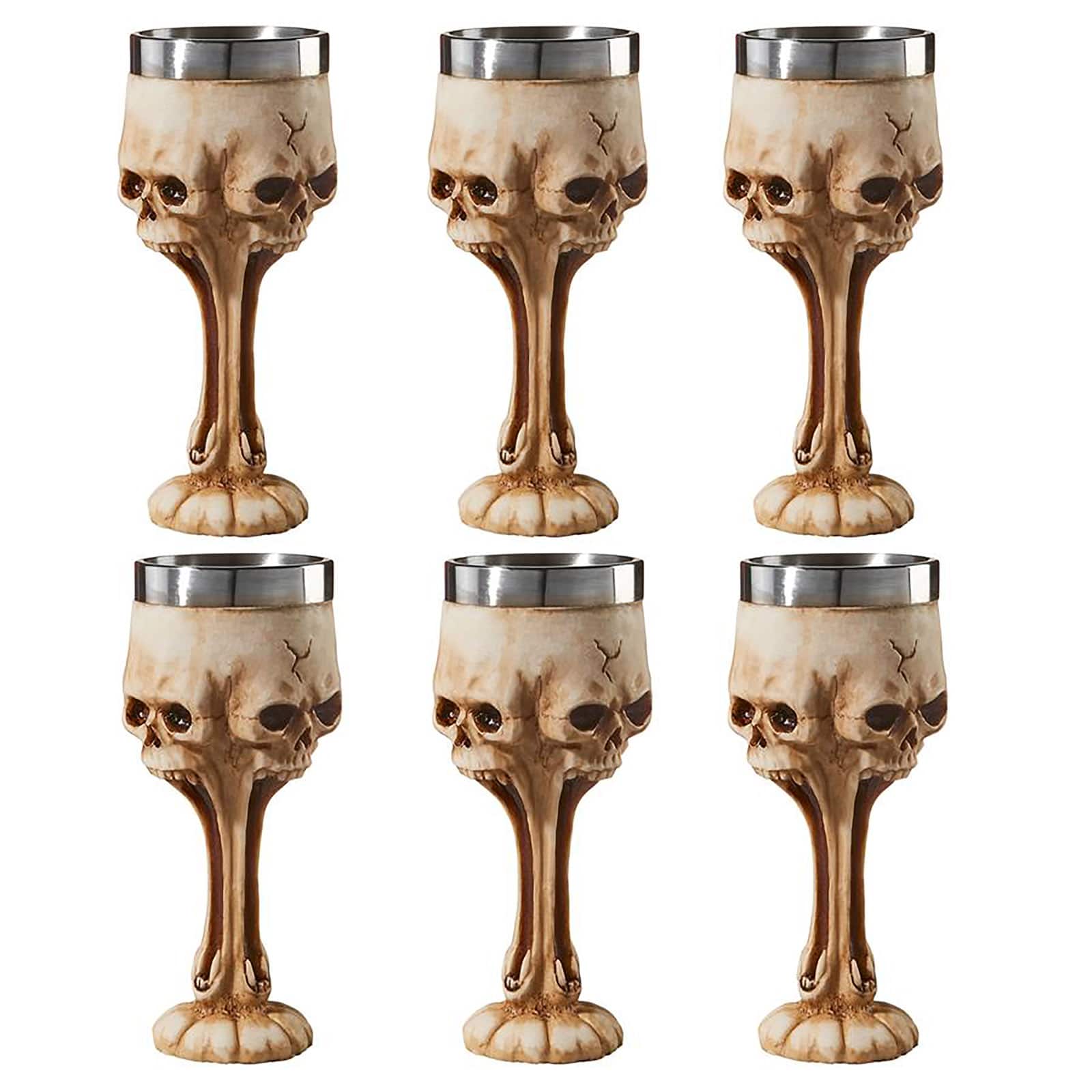 Design Toscano Gothic Scare Skull Goblets, 6ct.