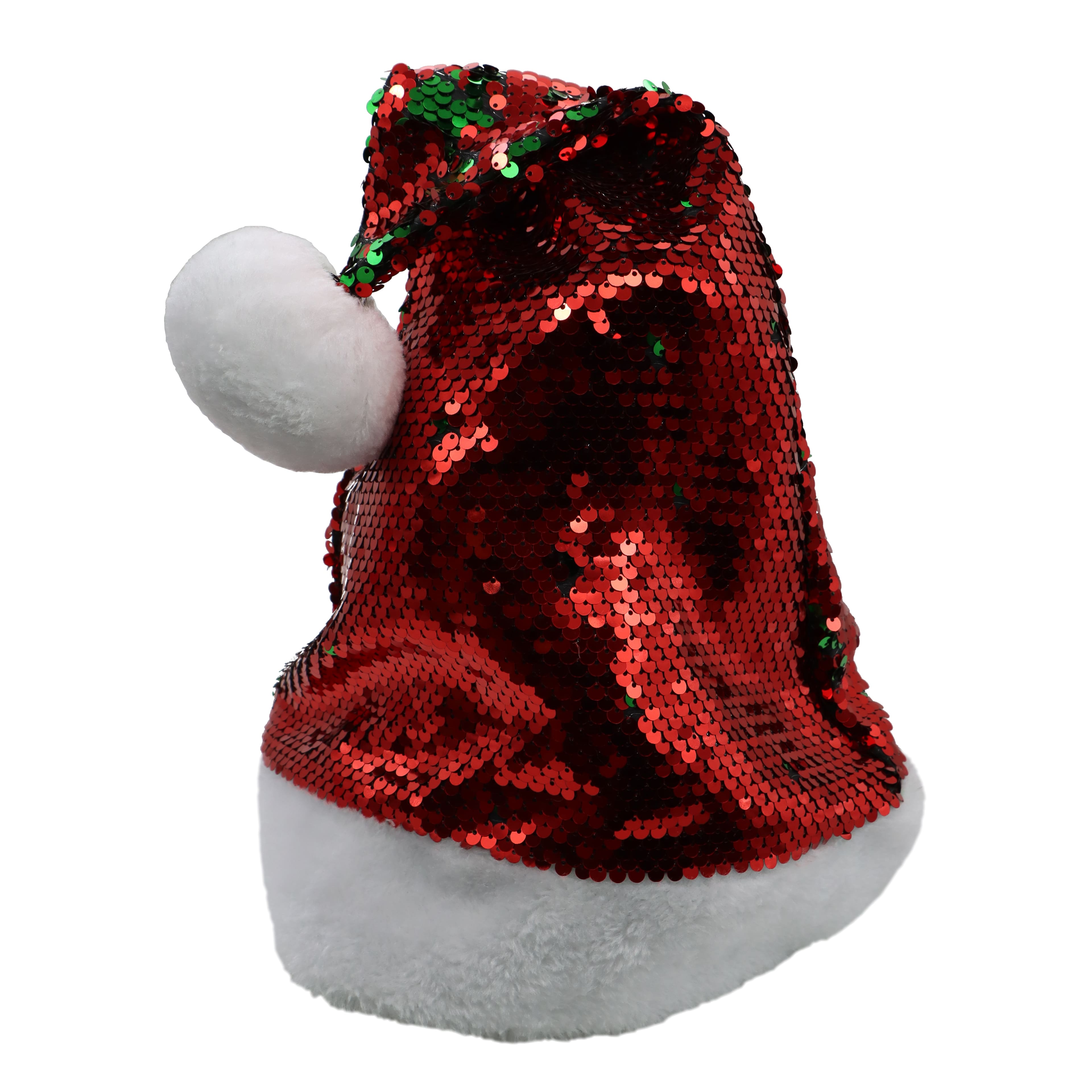 Red & Green Flip Sequin Santa Hat by Celebrate It™