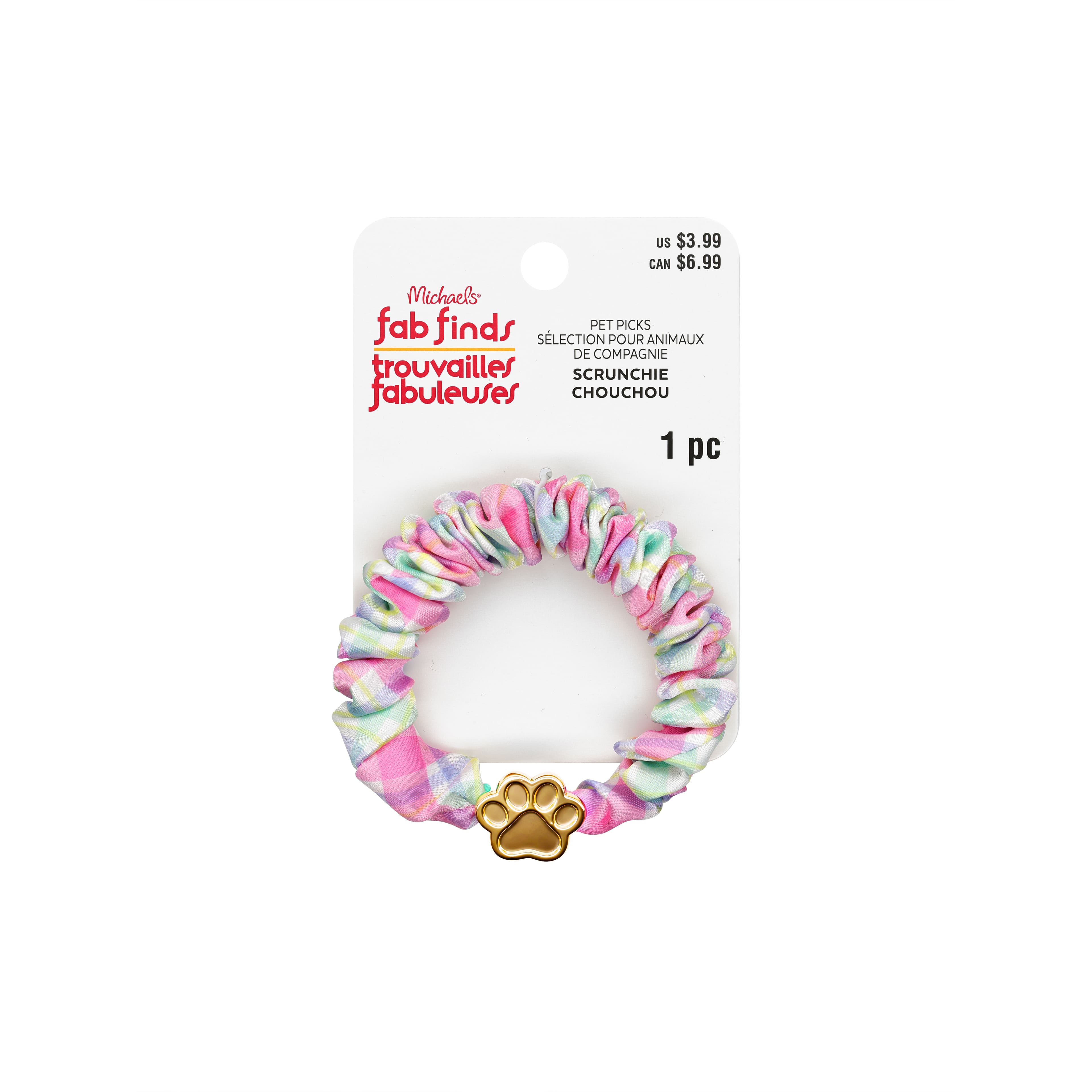 Pink Plaid Scrunchie by Fab Finds